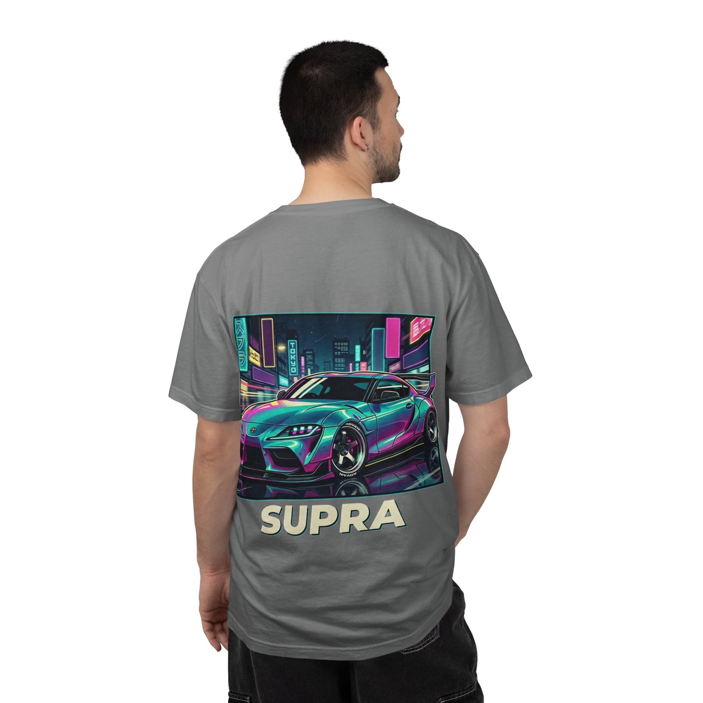 Premium Supra JDM T-Shirt – Retro Cyberpunk Tokyo Streetwear – Japanese Sports Car Graphic Tee for Men