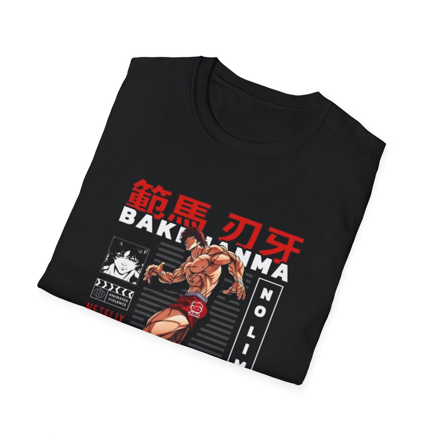 Anime Fighter T-Shirt — "Baki Hanma No Limits" Retro Martial Arts Design