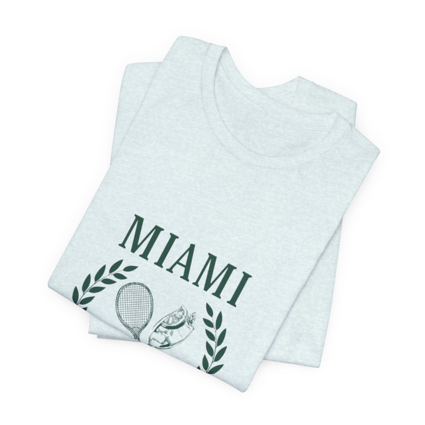 Miami Tennis Club Tee – Vintage Laurel Crest T-Shirt (Est. 2023)