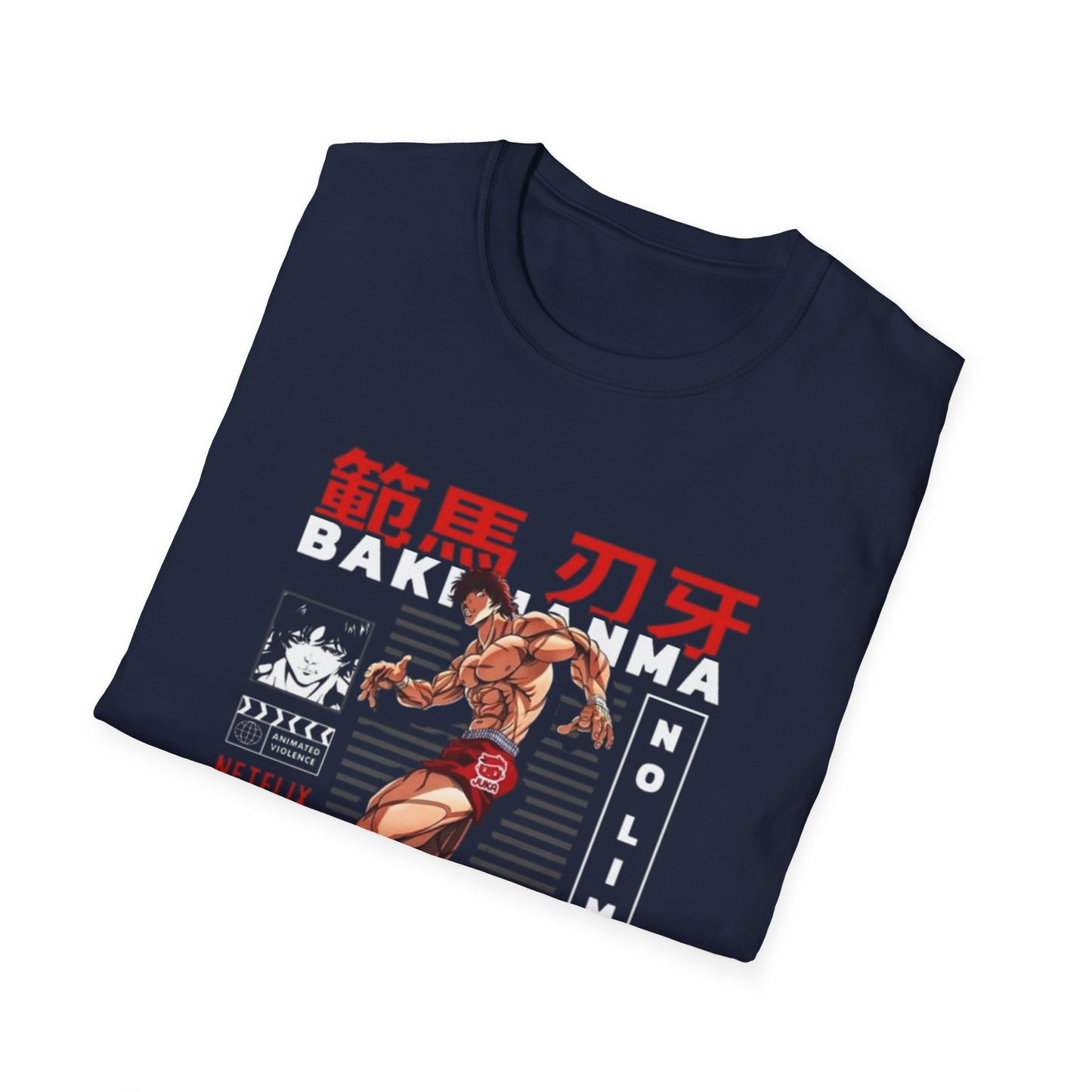 Anime Fighter T-Shirt — "Baki Hanma No Limits" Retro Martial Arts Design