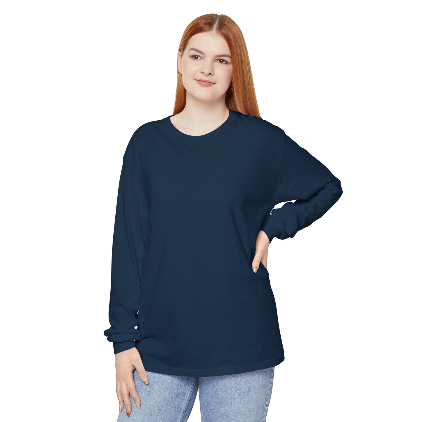Long Sleeve T-Shirt — Pink Scream Mask Back Graphic For Women