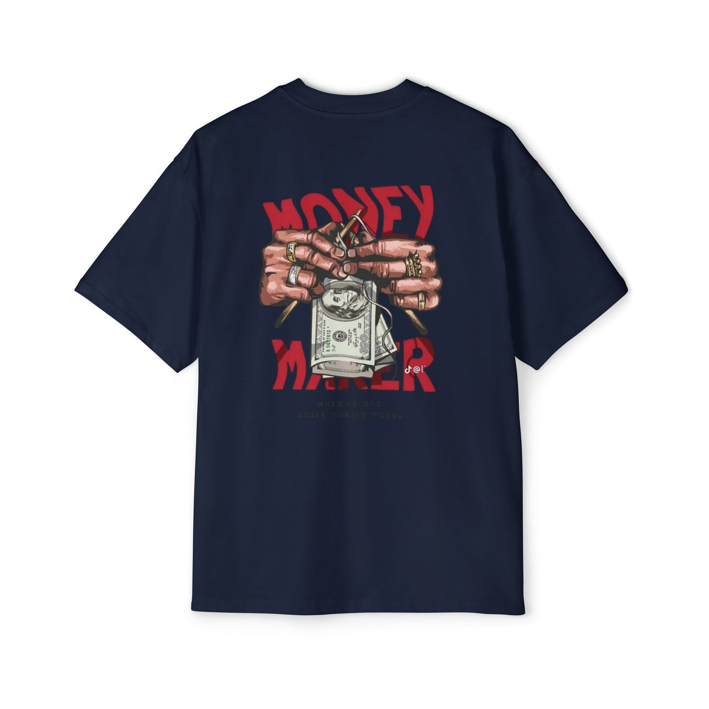 Money Maker Oversized T-Shirt – Urban Hustle Culture Streetwear – Motivational Graphic Tee for Men