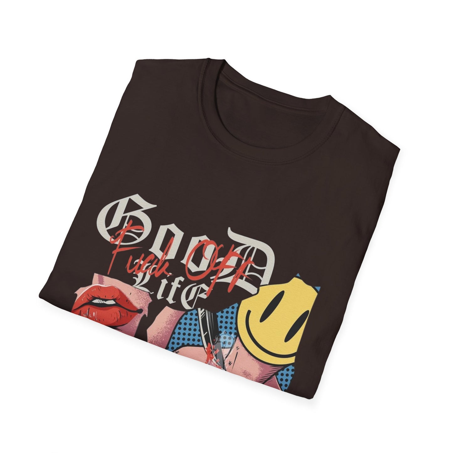 Good Life Glitch T-Shirt – Edgy Anime Streetwear – Retro Pop Art Graphic Tee For Women