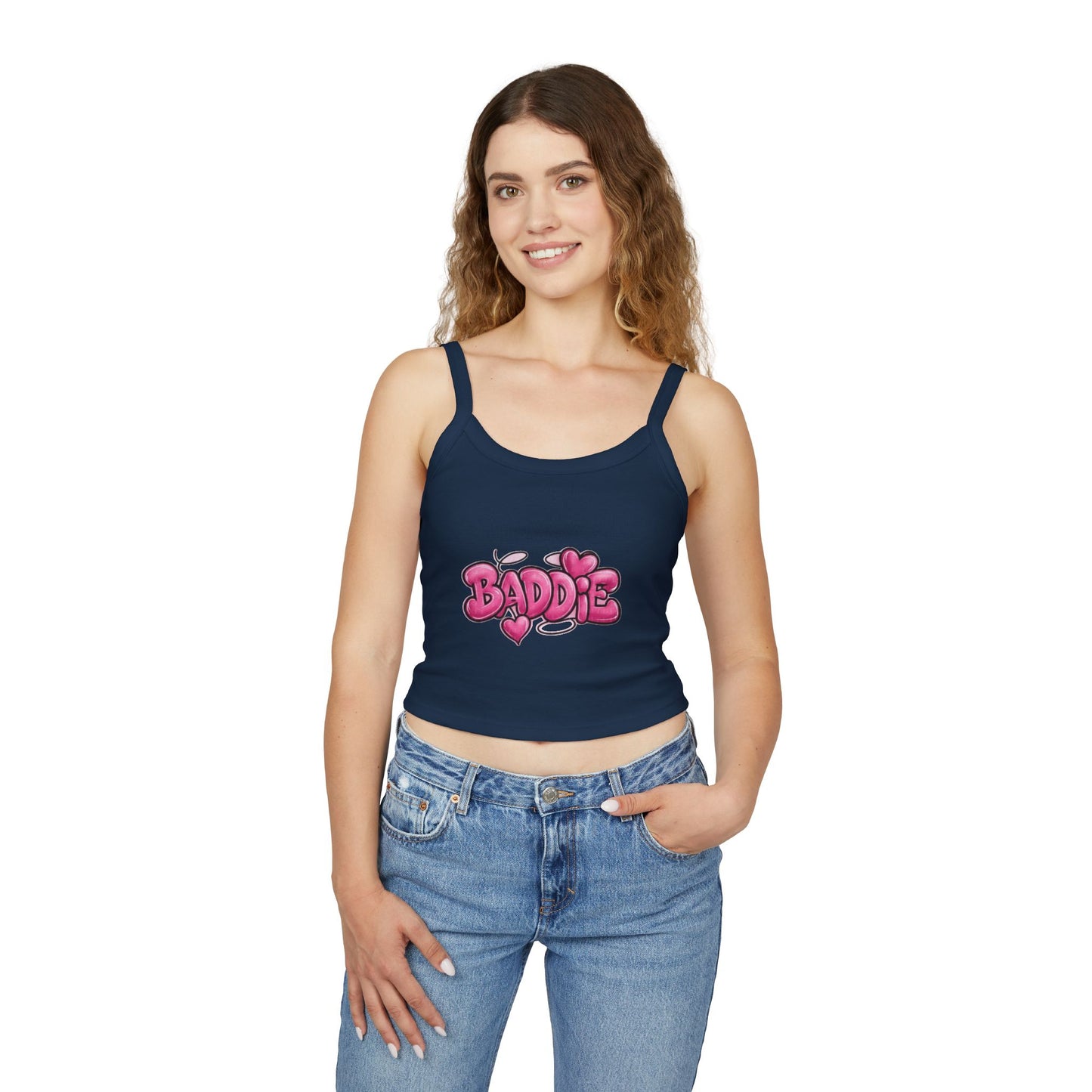 Baddie Pink Heart Crop Tank