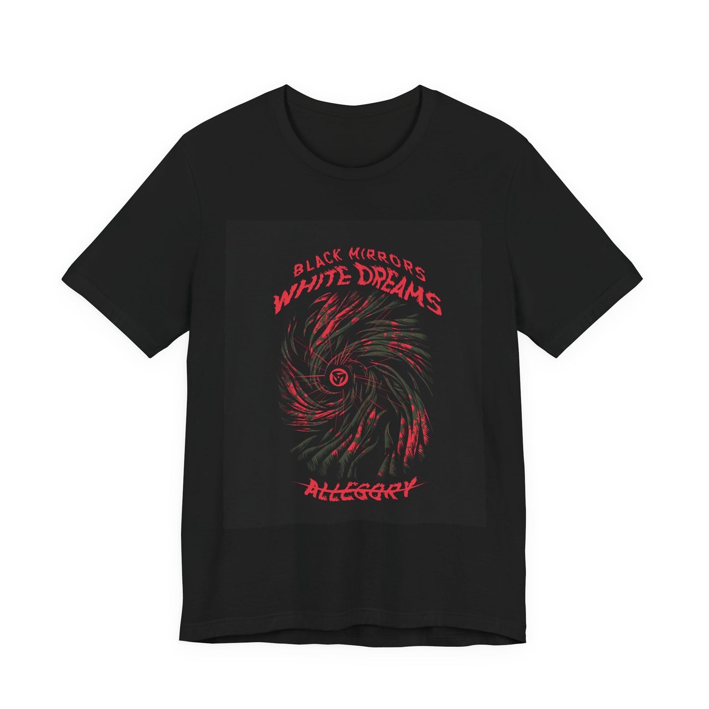 Mangekyo Sharingan Graphic Tee - Black Mirrors White Dreams Anime Streetwear