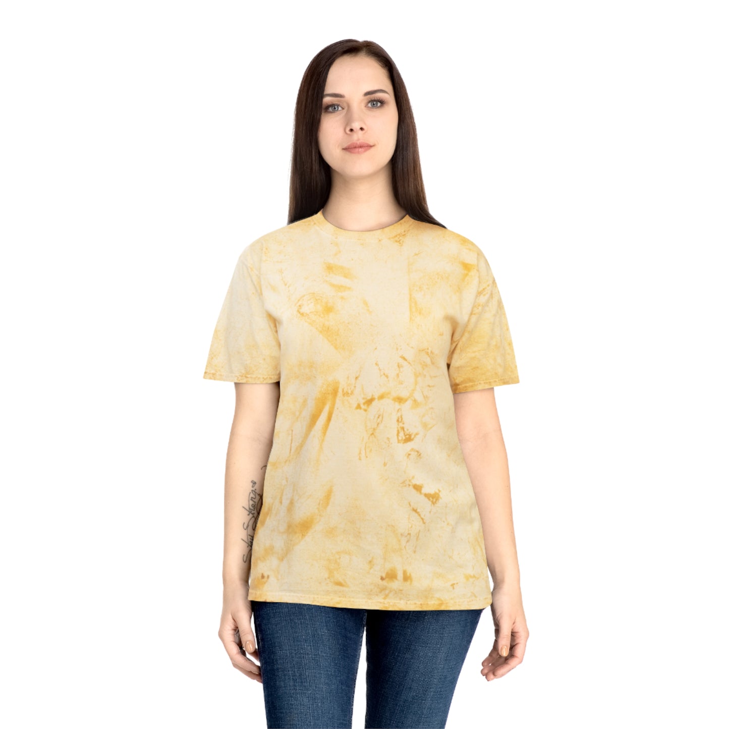 Graphic Tee — Anime Eyes Collage Tie-Dye T-Shirt For Women