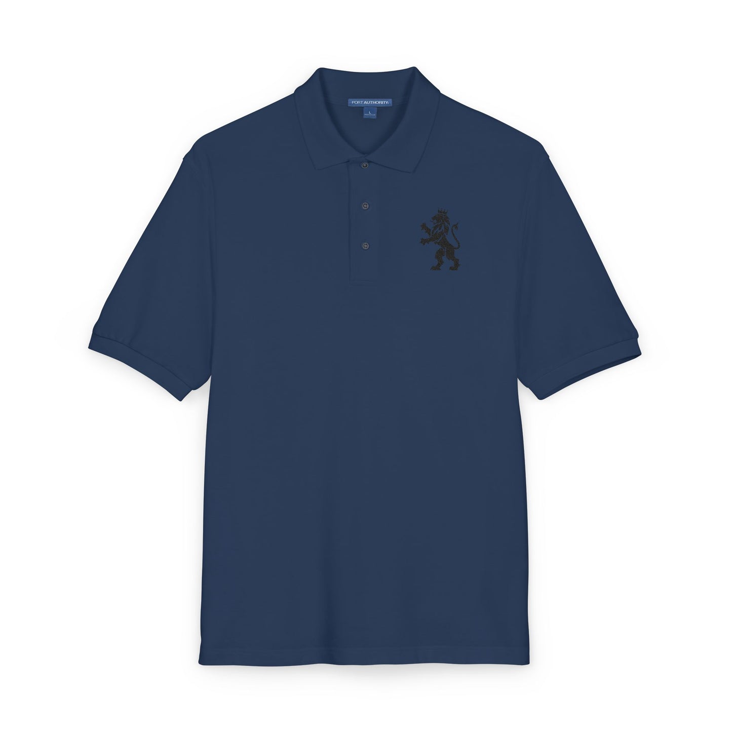 Embroidered Heraldic Lion Polo Tshirt