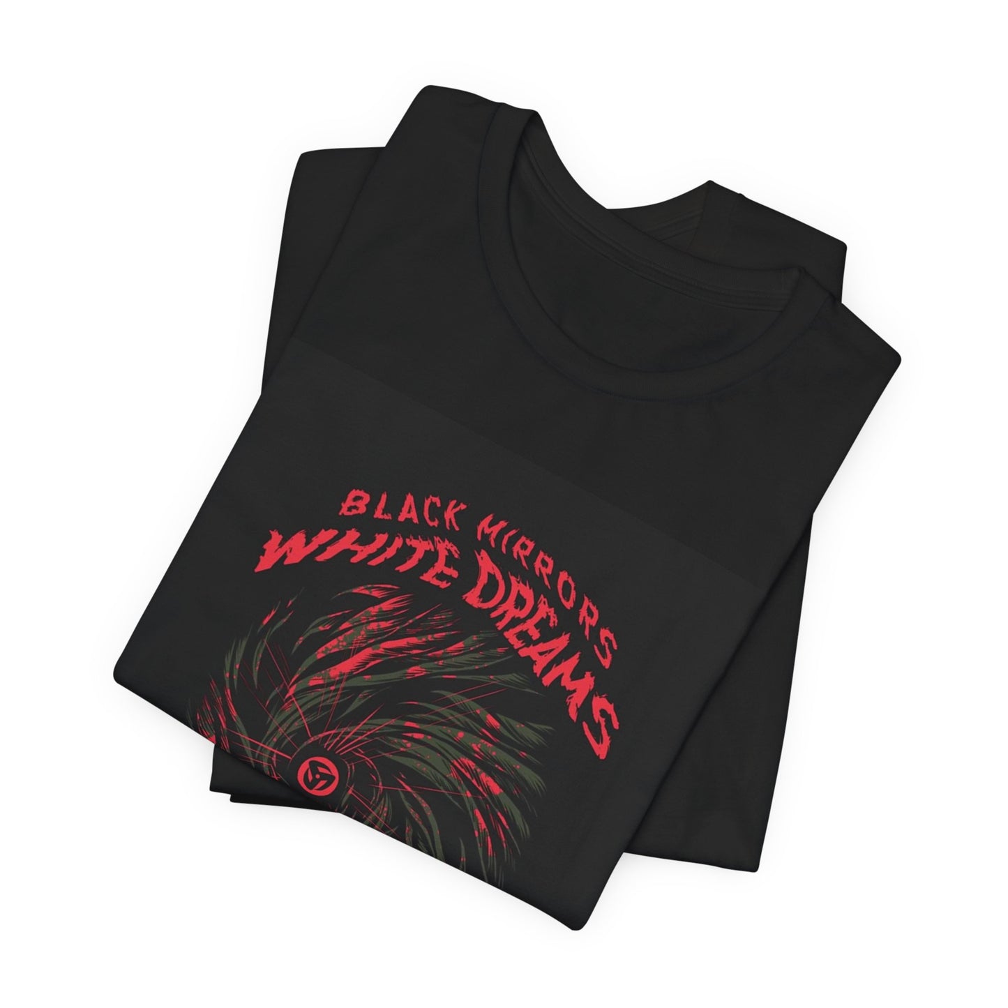 Mangekyo Sharingan Graphic Tee - Black Mirrors White Dreams Anime Streetwear