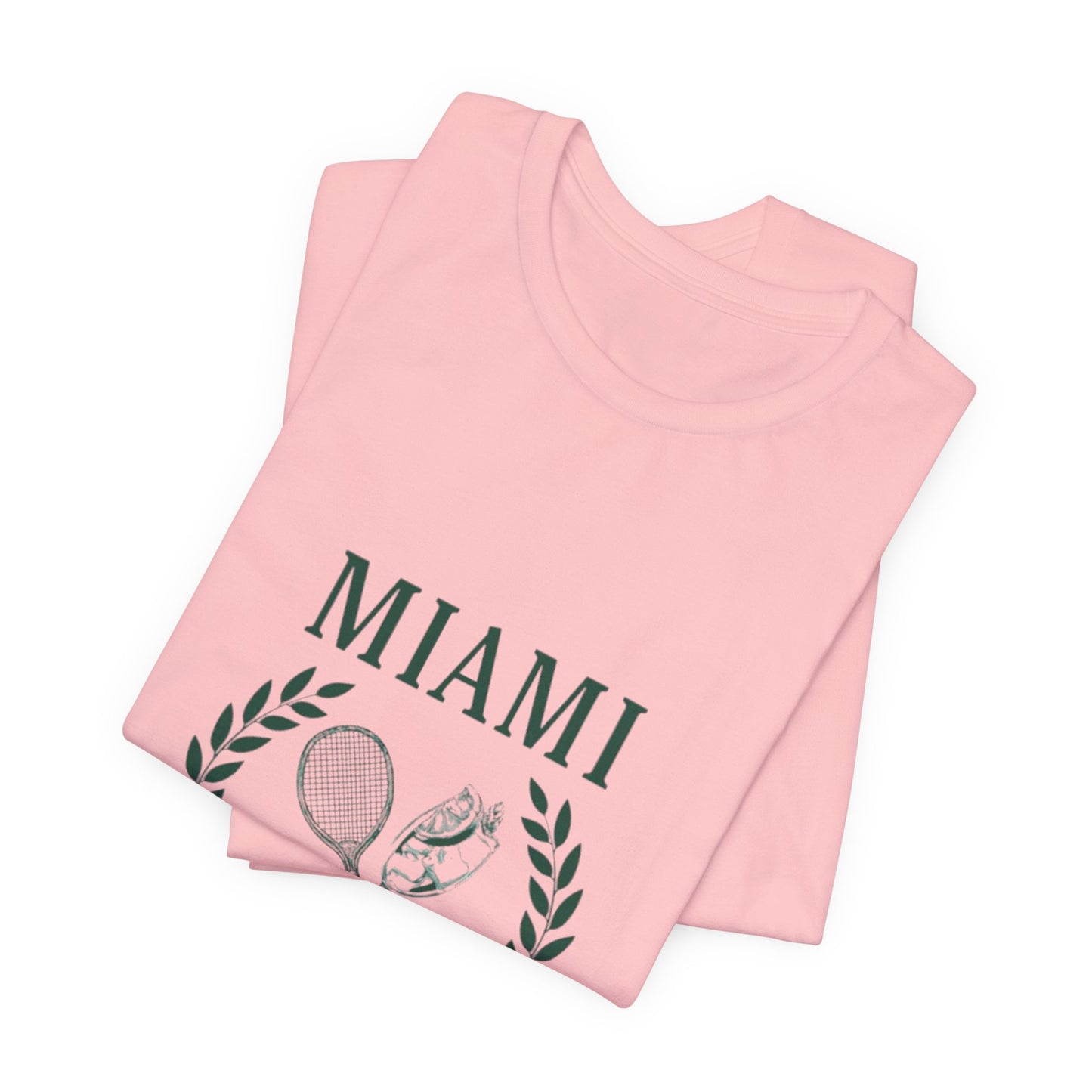 Miami Tennis Club Tee – Vintage Laurel Crest T-Shirt (Est. 2023)