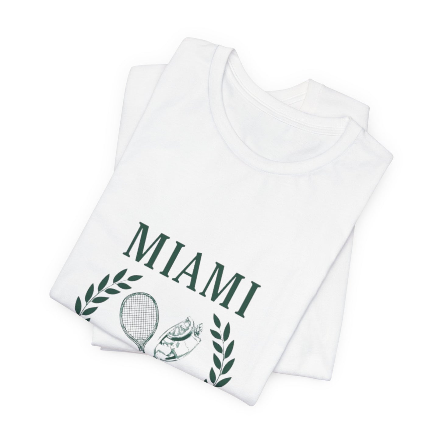 Miami Tennis Club Tee – Vintage Laurel Crest T-Shirt (Est. 2023)