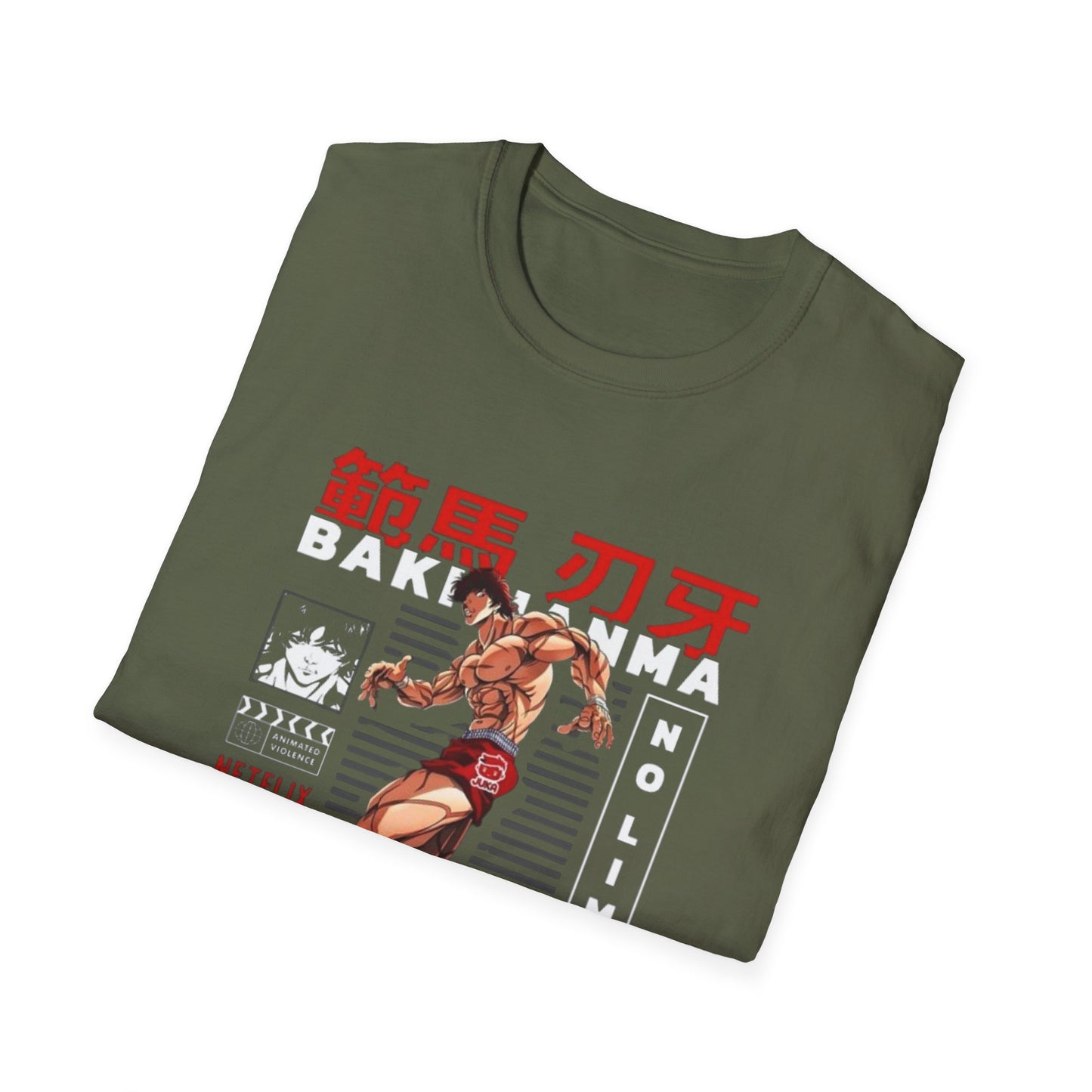 Anime Fighter T-Shirt — "Baki Hanma No Limits" Retro Martial Arts Design