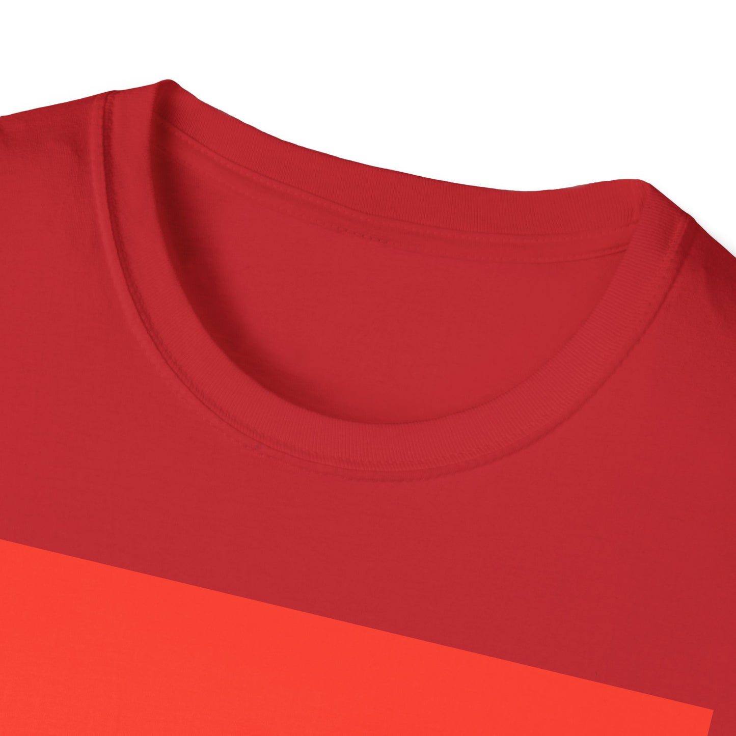 Pop Art Peekaboo T-Shirt — Bold Red Graphic Tee with Peeking Woman Illustration