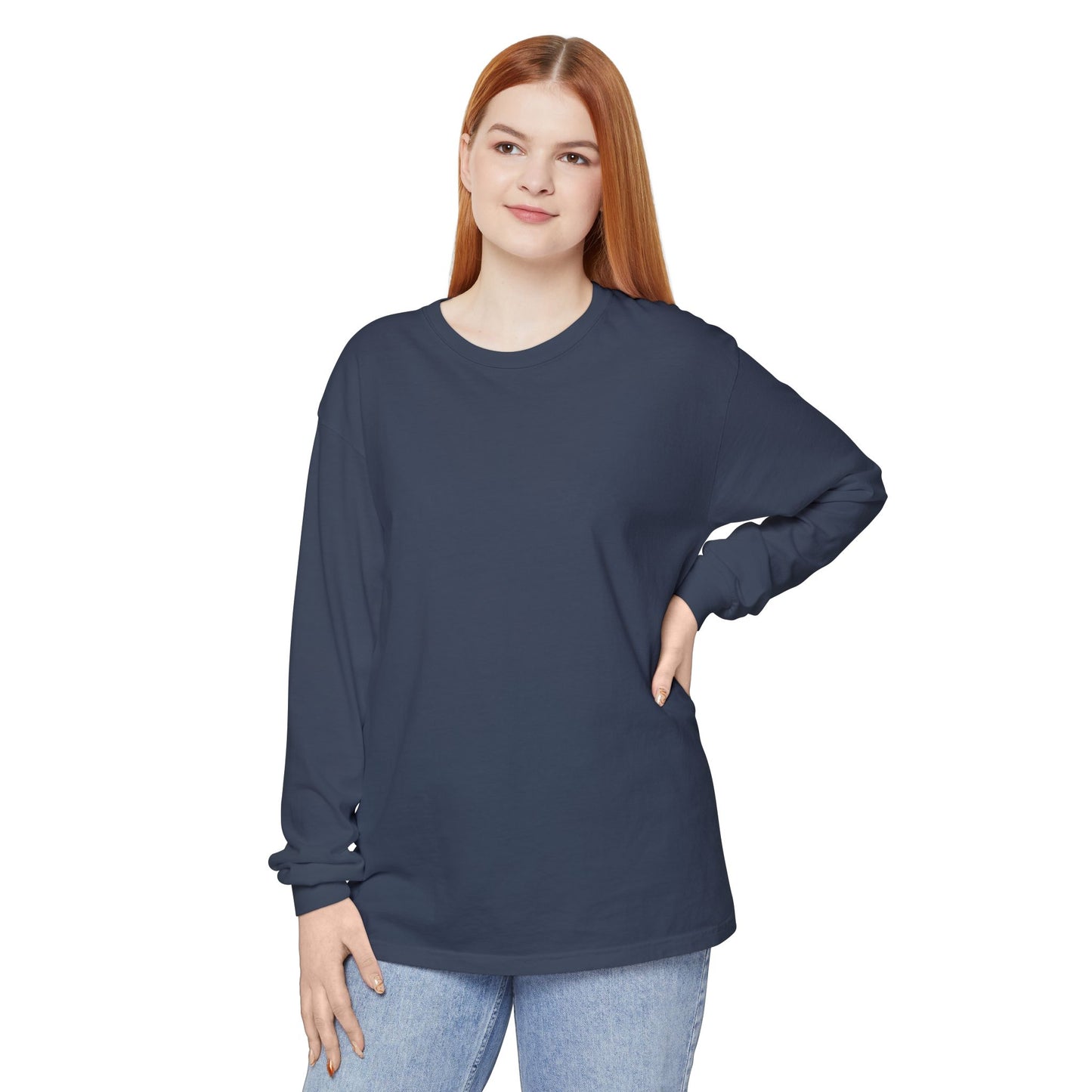 Long Sleeve T-Shirt — Pink Scream Mask Back Graphic For Women