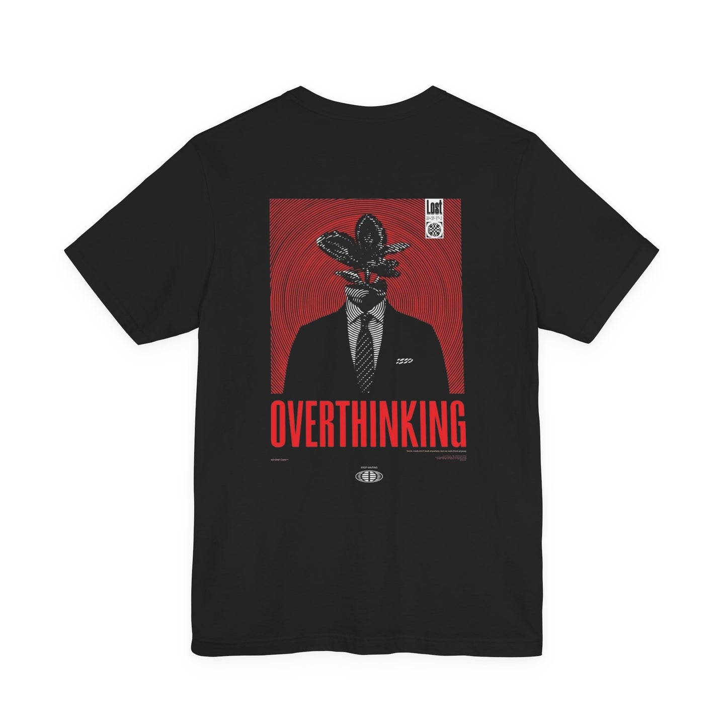 Overthinking Graphic Tee — Surreal Suit Back Print