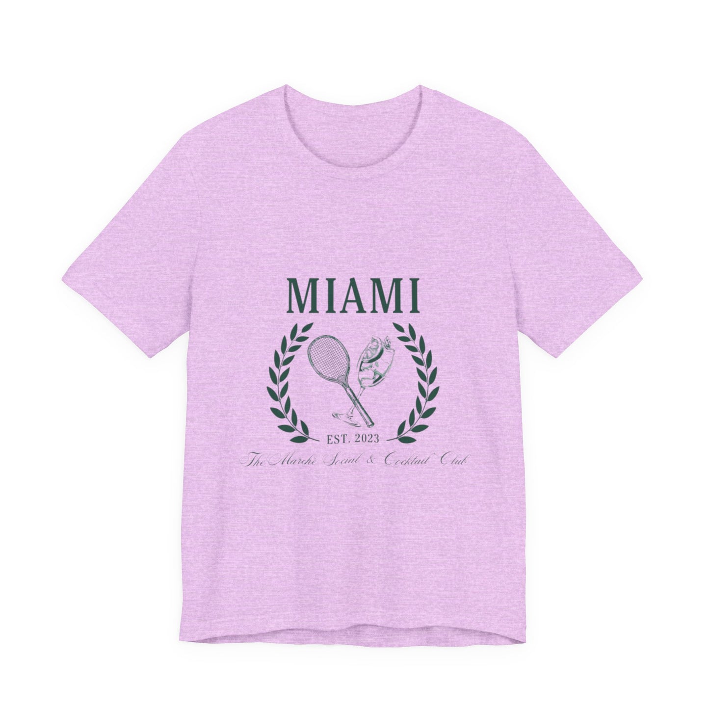 Miami Tennis Club Tee – Vintage Laurel Crest T-Shirt (Est. 2023)