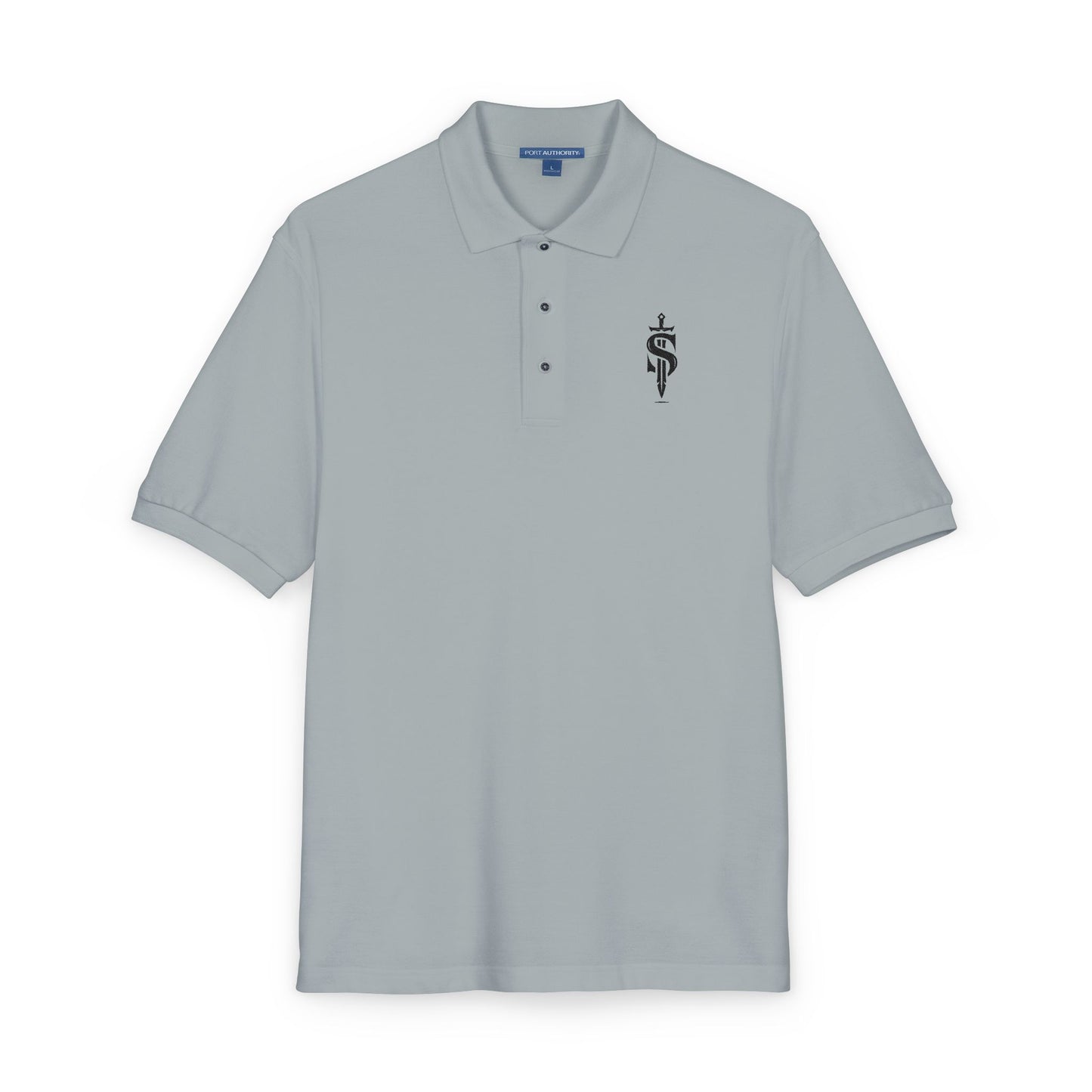 Premium Dagger Monogram Polo Shirt – Urban Streetwear Designer Polo – Men’s Gothic Aesthetic Sportswear