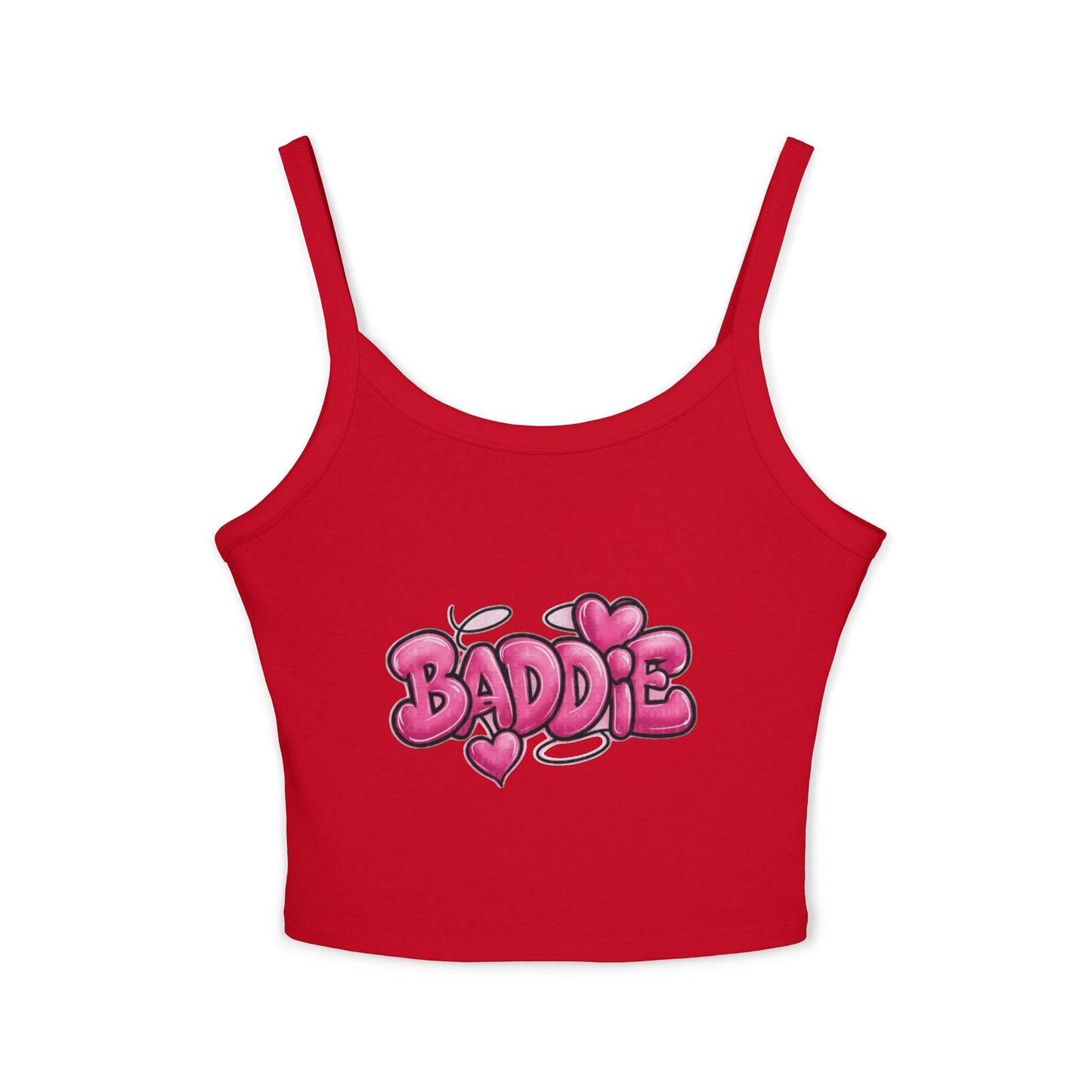 Baddie Pink Heart Crop Tank