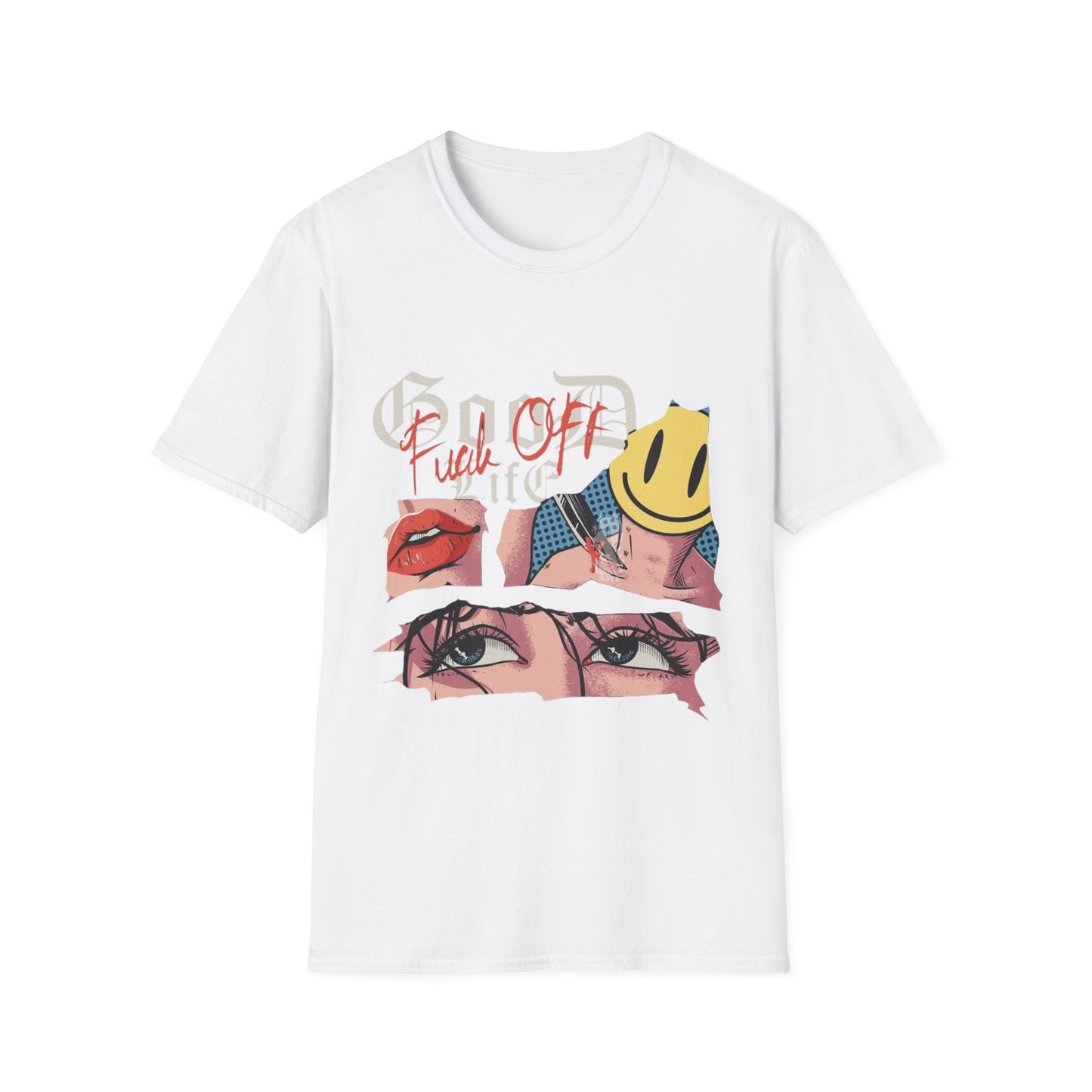 Good Life Glitch T-Shirt – Edgy Anime Streetwear – Retro Pop Art Graphic Tee For Women