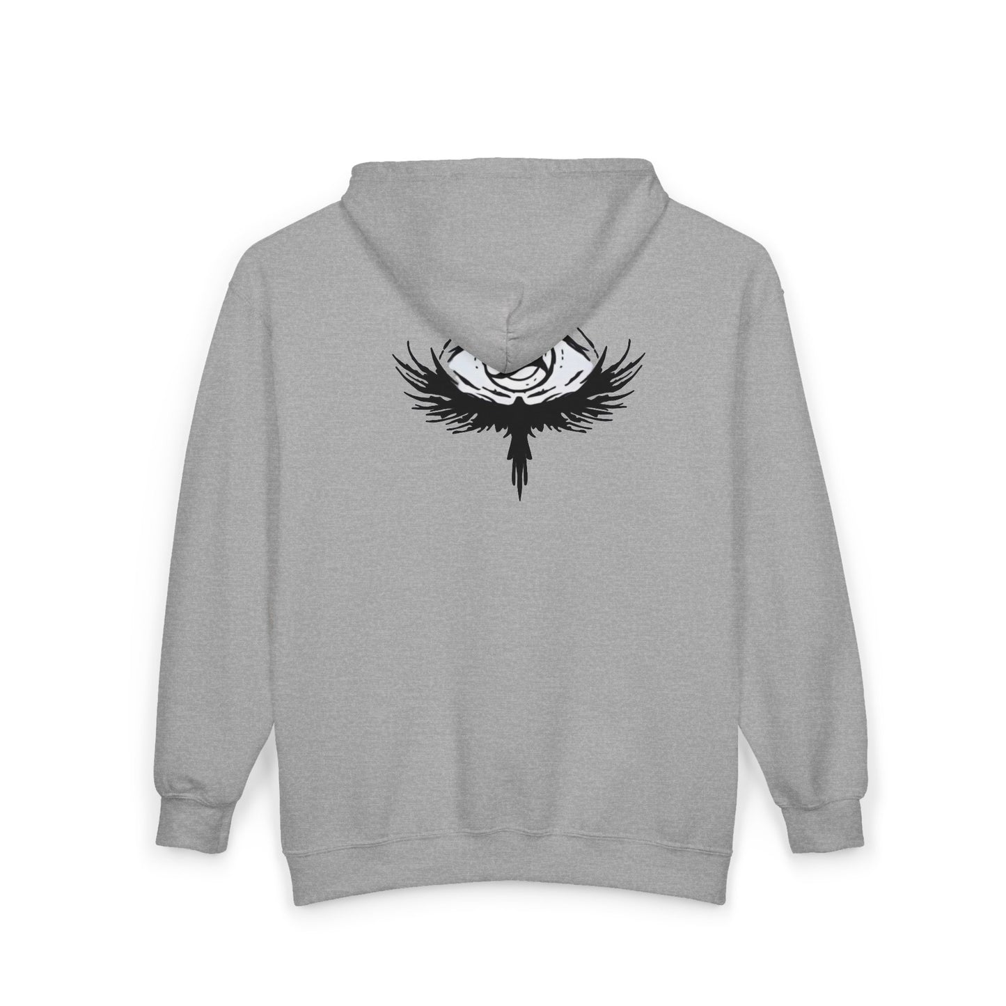 Mystic Eye Zip Hoodie — Gothic Winged Eye Graphic Full-Zip Sweatshirt