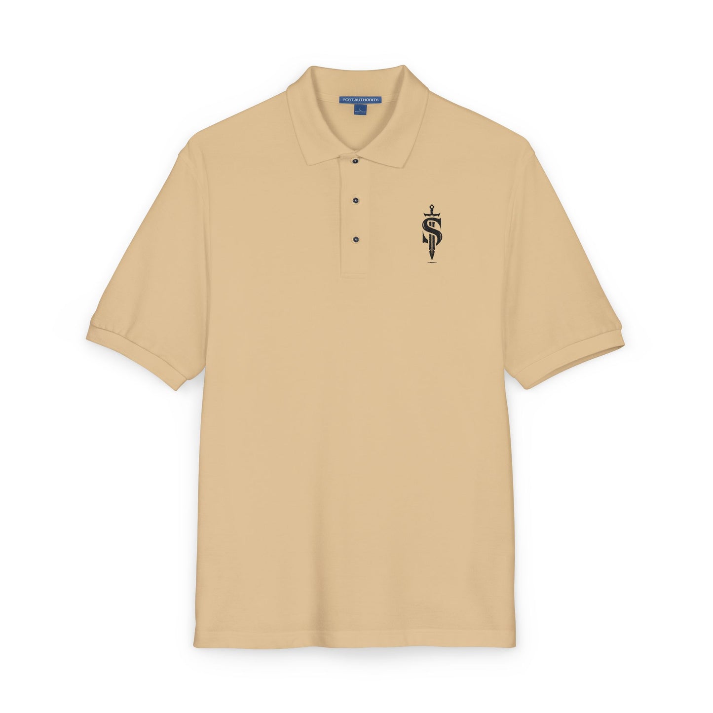 Premium Dagger Monogram Polo Shirt – Urban Streetwear Designer Polo – Men’s Gothic Aesthetic Sportswear