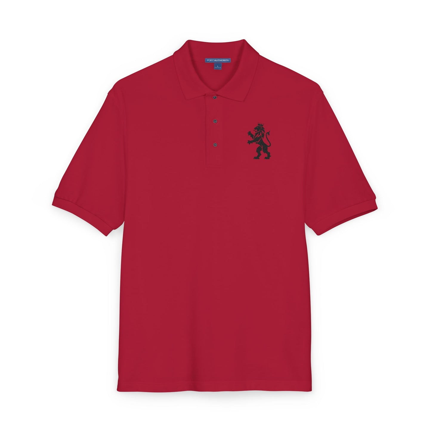 Embroidered Heraldic Lion Polo Tshirt