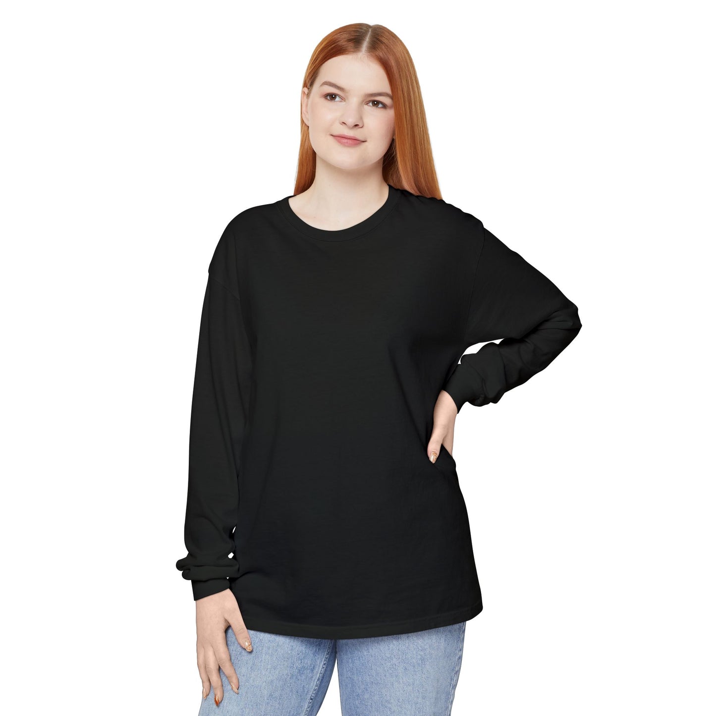 Long Sleeve T-Shirt — Pink Scream Mask Back Graphic For Women