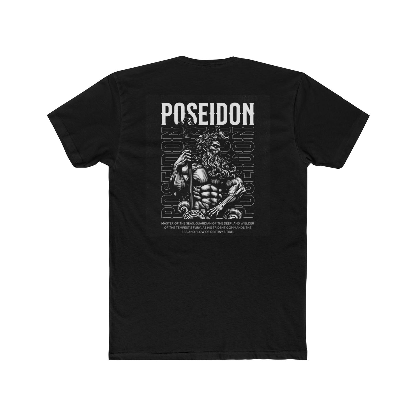 Poseidon Graphic Tee — Mythology Trident Backprint Shirt