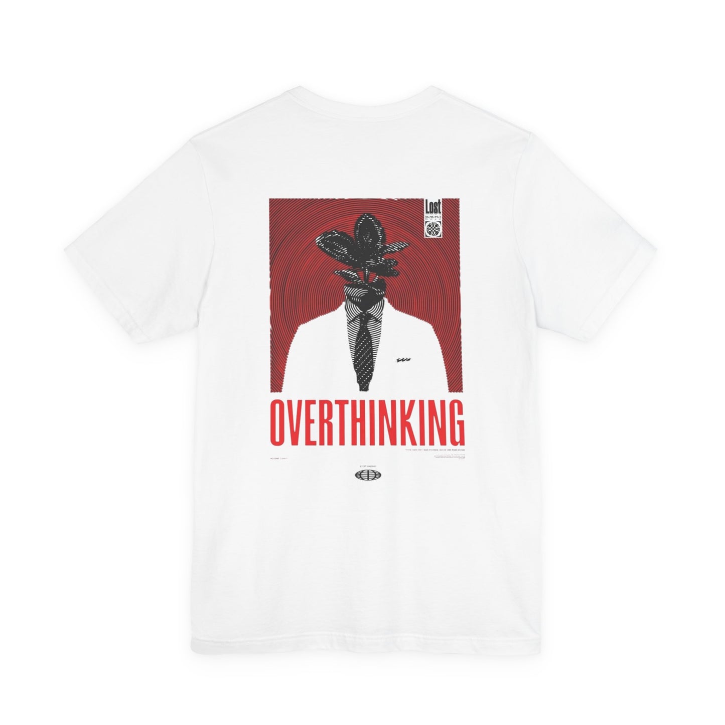 Overthinking Graphic Tee — Surreal Suit Back Print
