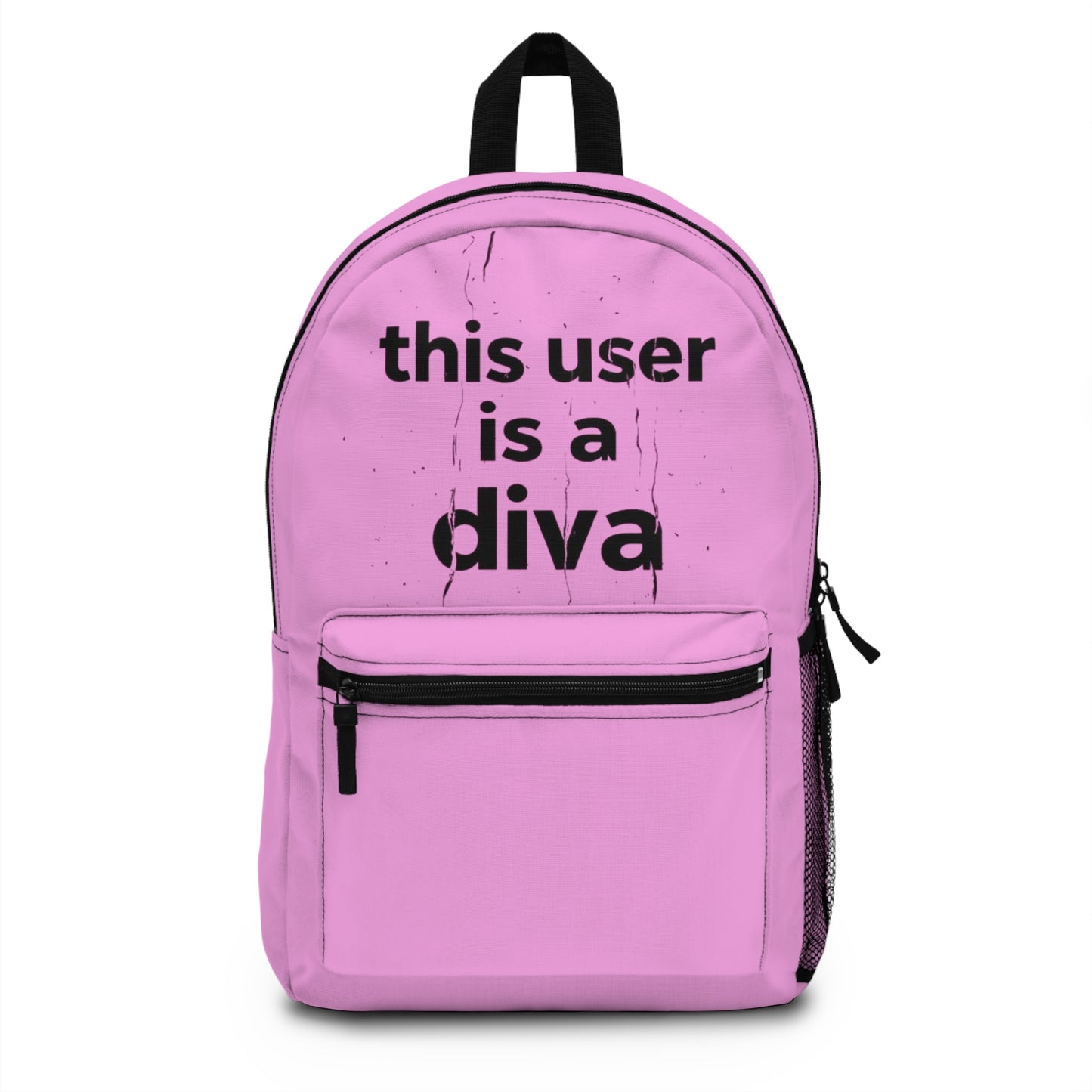 This User Is A Diva Pink Backpack – Fun Statement School Bag for Teens & Kids