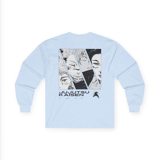 Jujutsu Kaisen Long Sleeve Tee — Anime Character Panel Shirt
