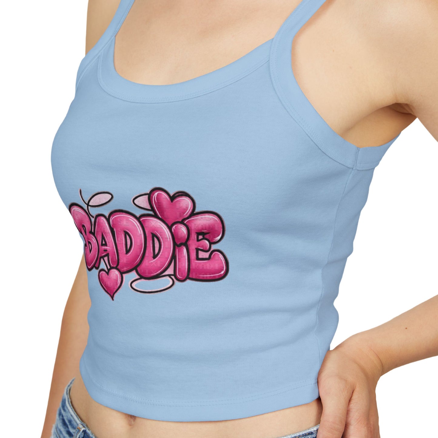 Baddie Pink Heart Crop Tank