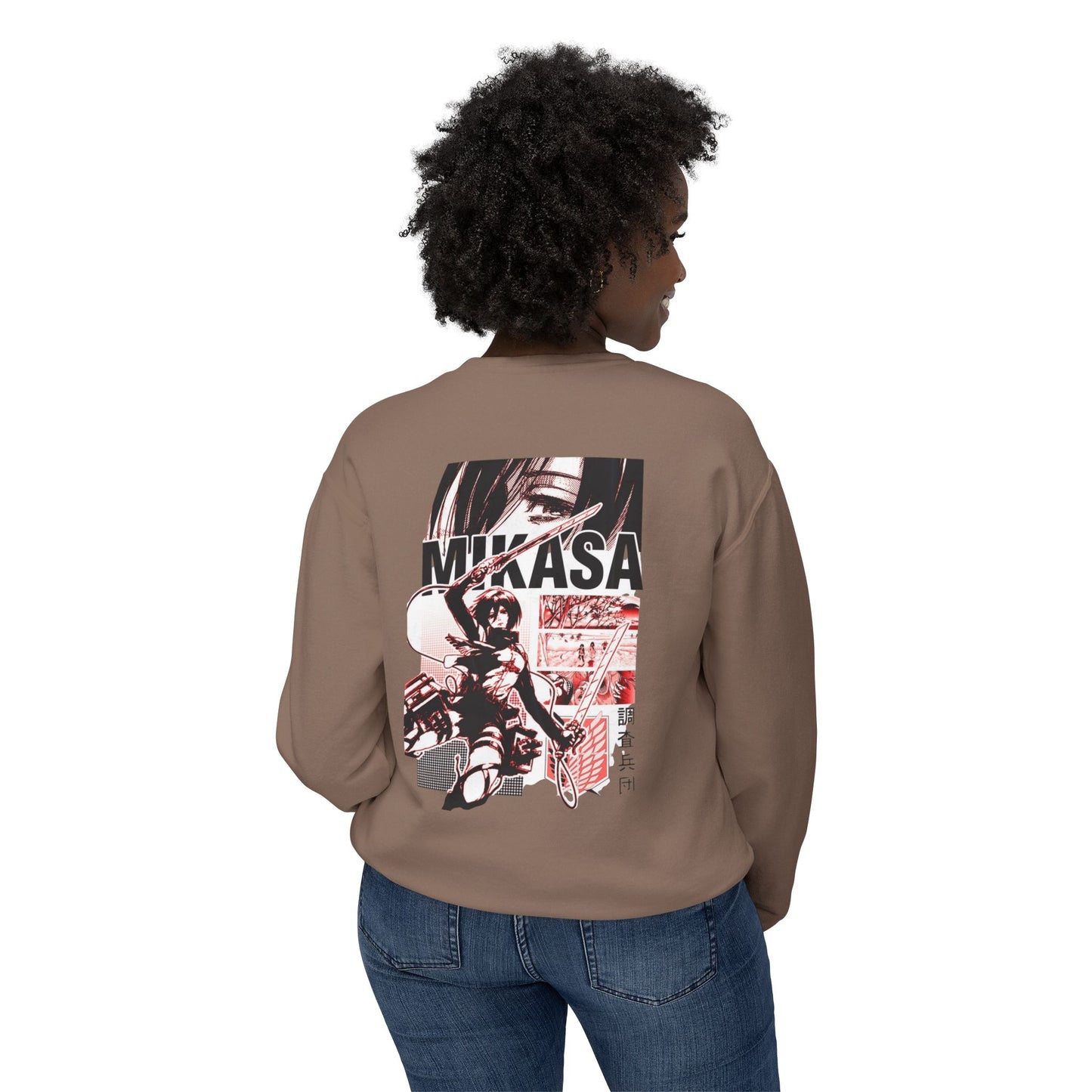 Mikasa Anime Crewneck Sweatshirt — Vintage Manga Graphic For Women