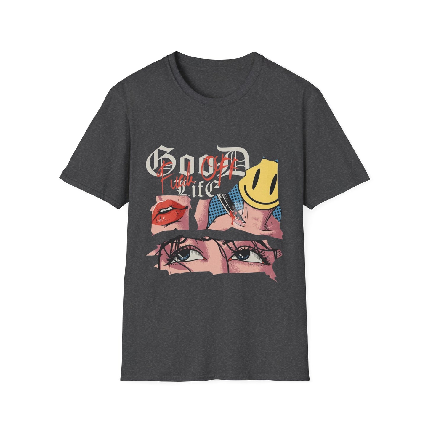 Good Life Glitch T-Shirt – Edgy Anime Streetwear – Retro Pop Art Graphic Tee For Women