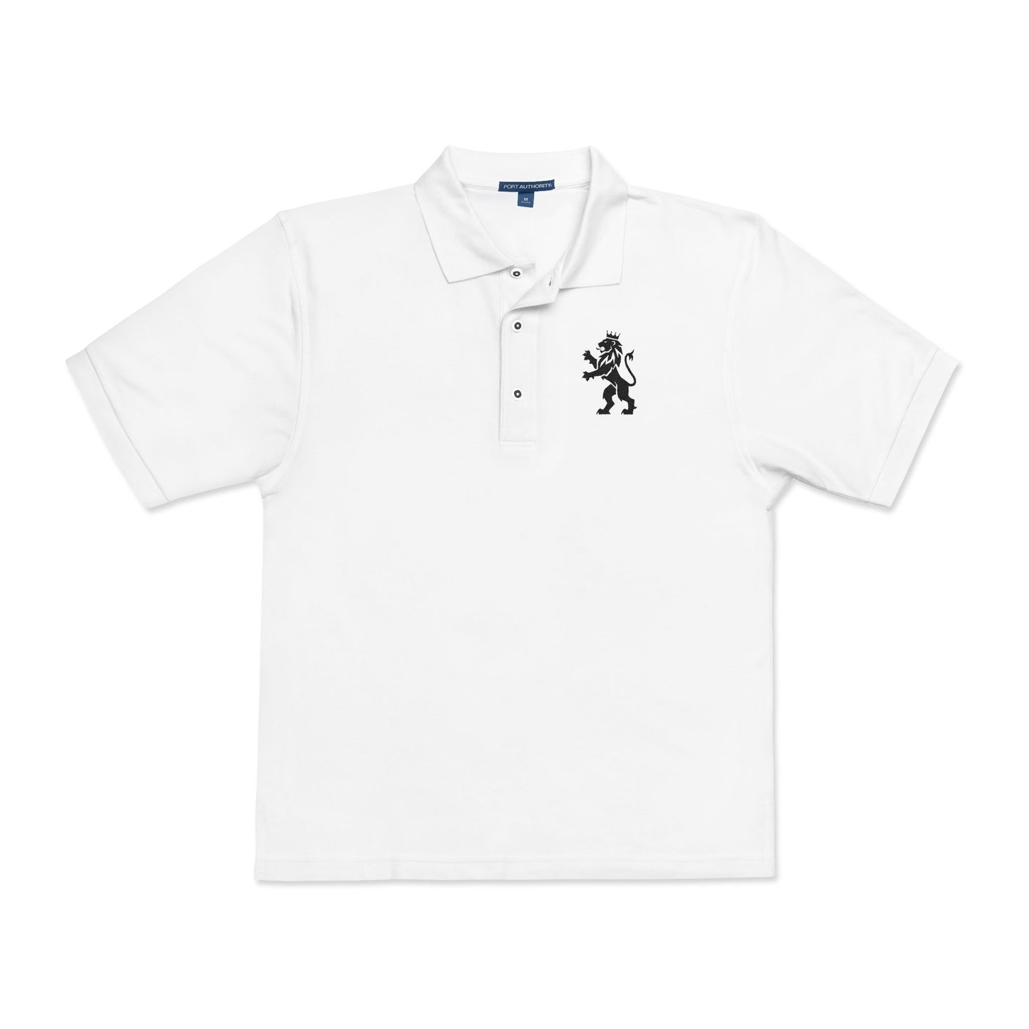 Embroidered Heraldic Lion Polo Tshirt