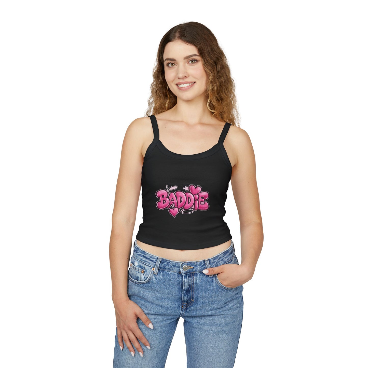 Baddie Pink Heart Crop Tank