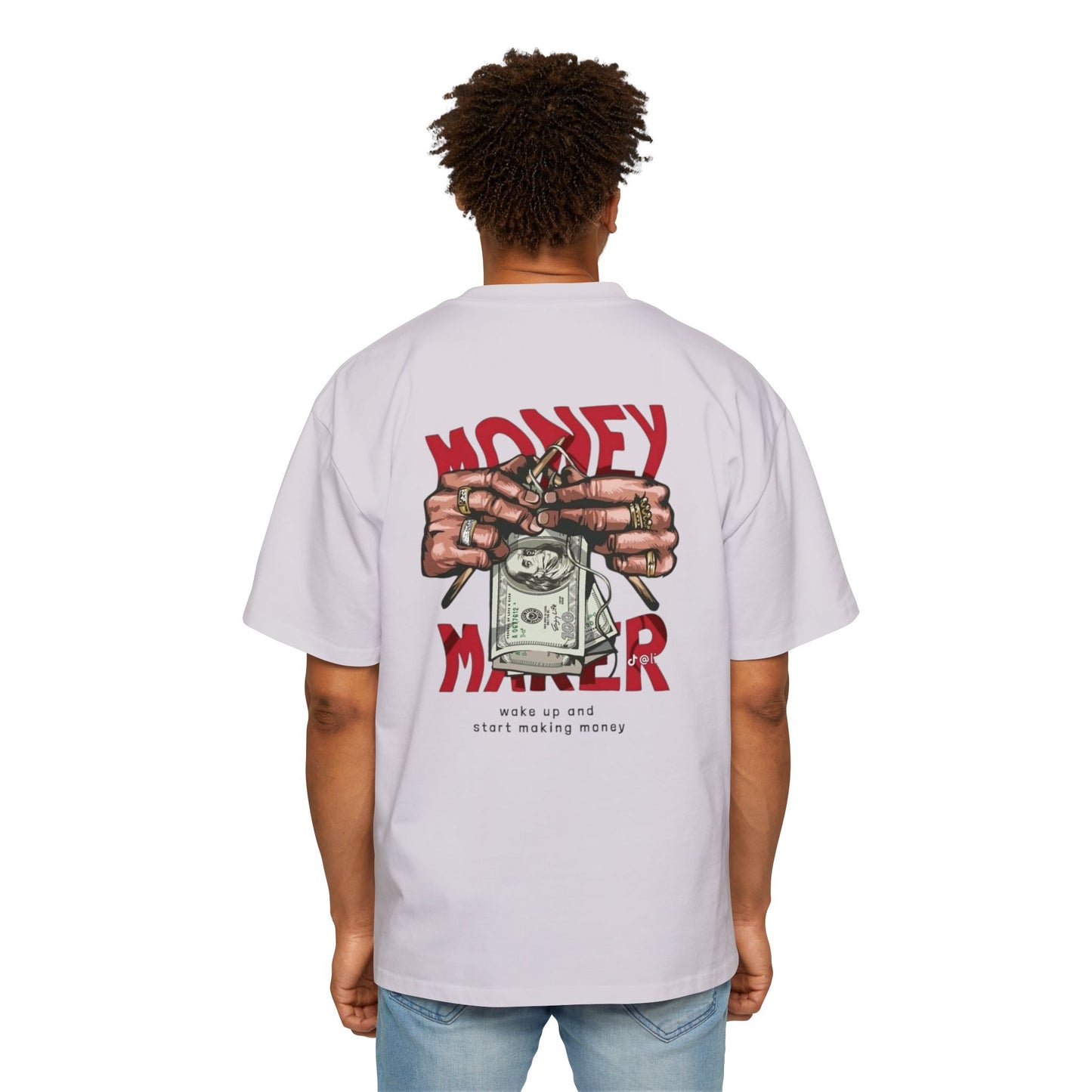 Money Maker Oversized T-Shirt – Urban Hustle Culture Streetwear – Motivational Graphic Tee for Men