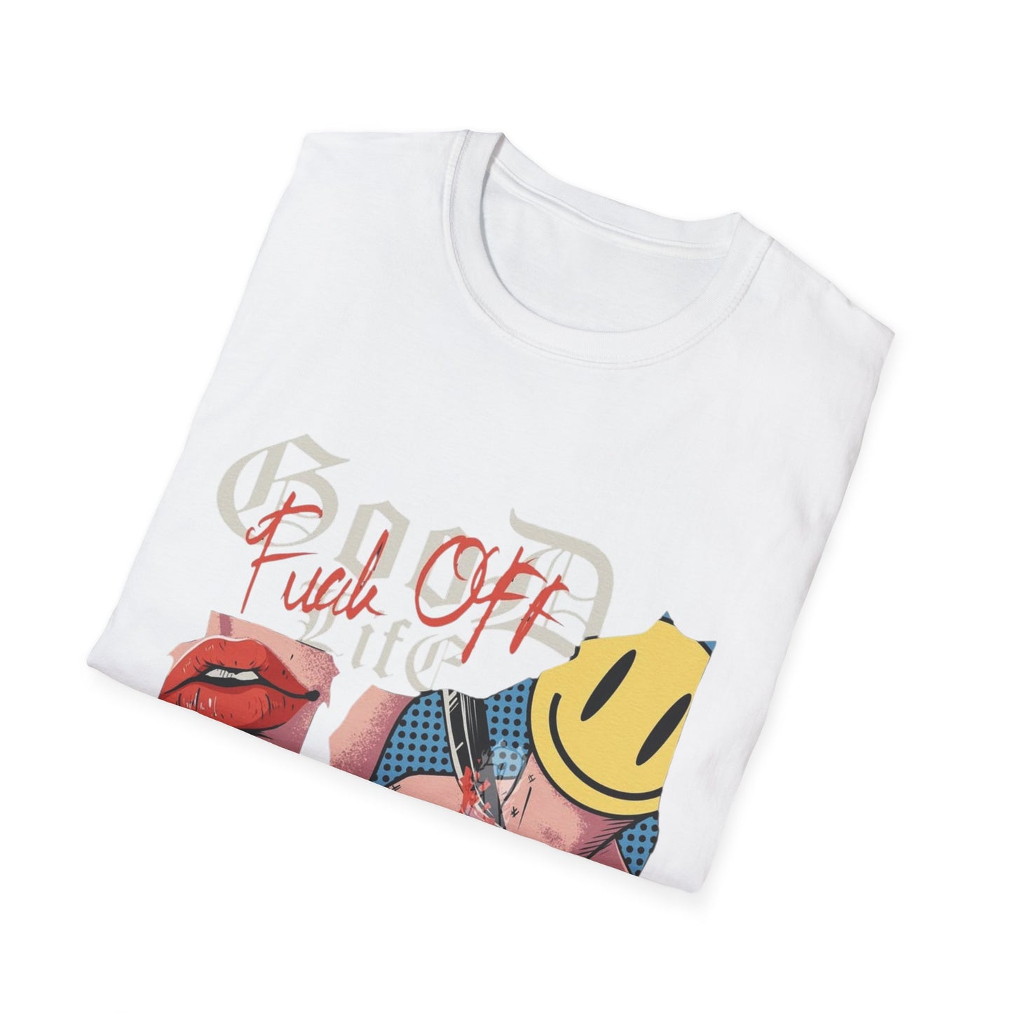 Good Life Glitch T-Shirt – Edgy Anime Streetwear – Retro Pop Art Graphic Tee For Women