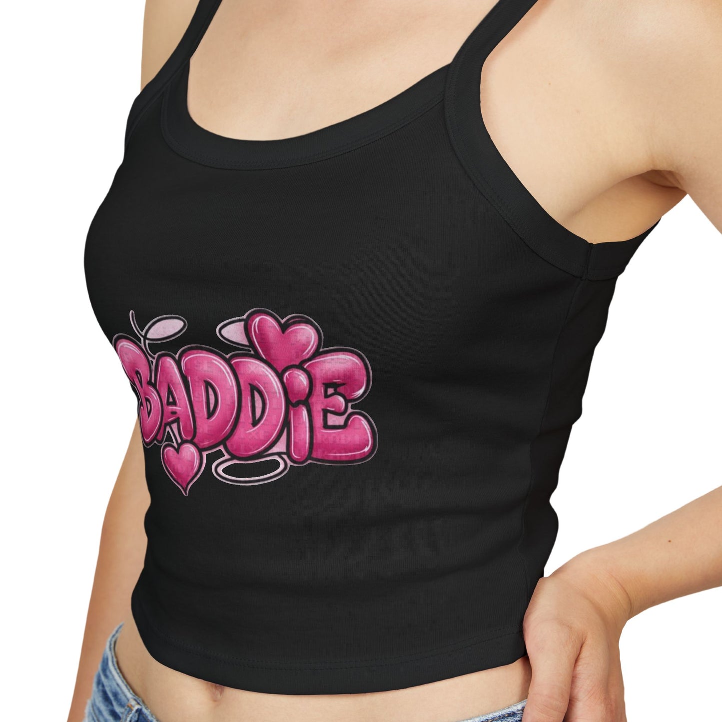 Baddie Pink Heart Crop Tank