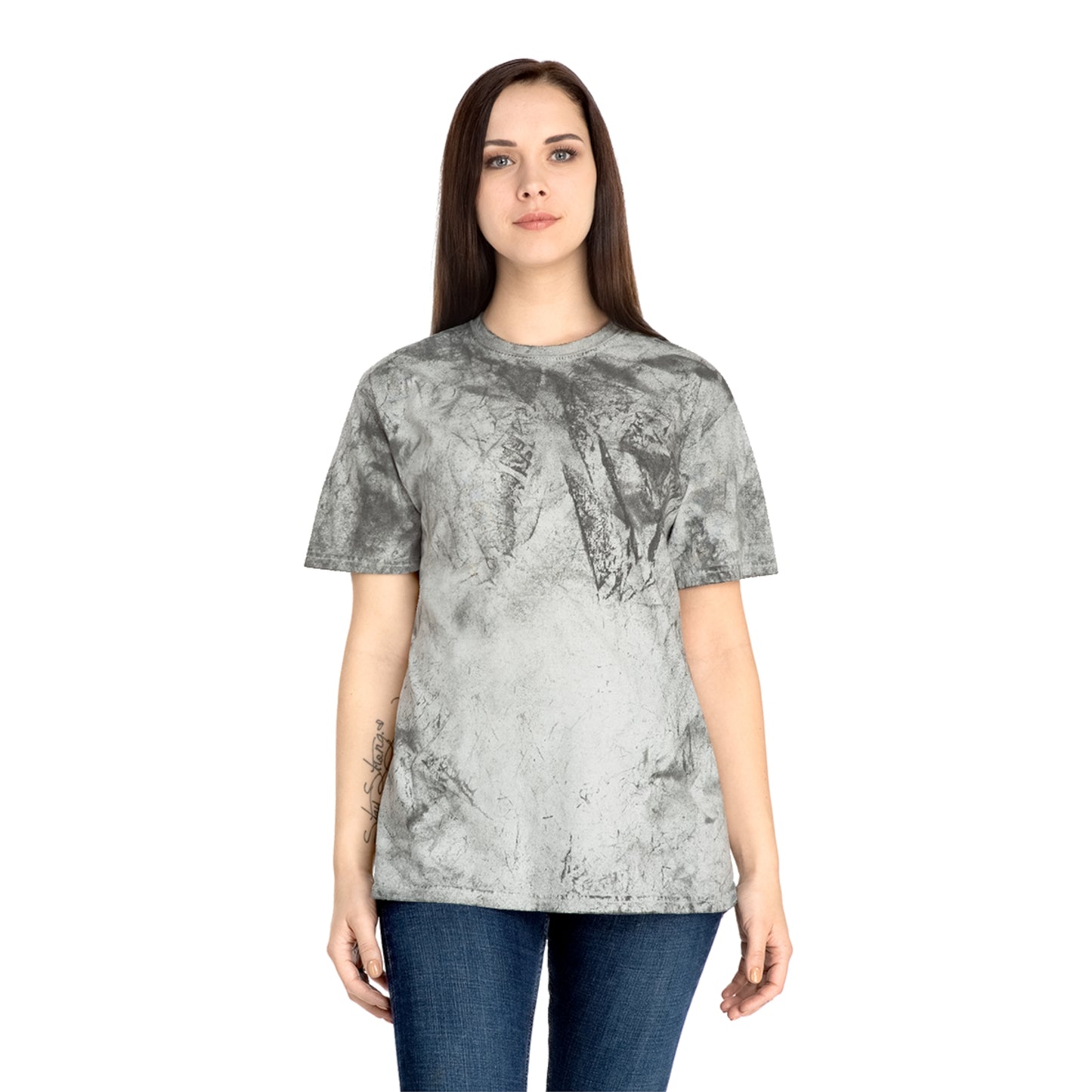 Graphic Tee — Anime Eyes Collage Tie-Dye T-Shirt For Women