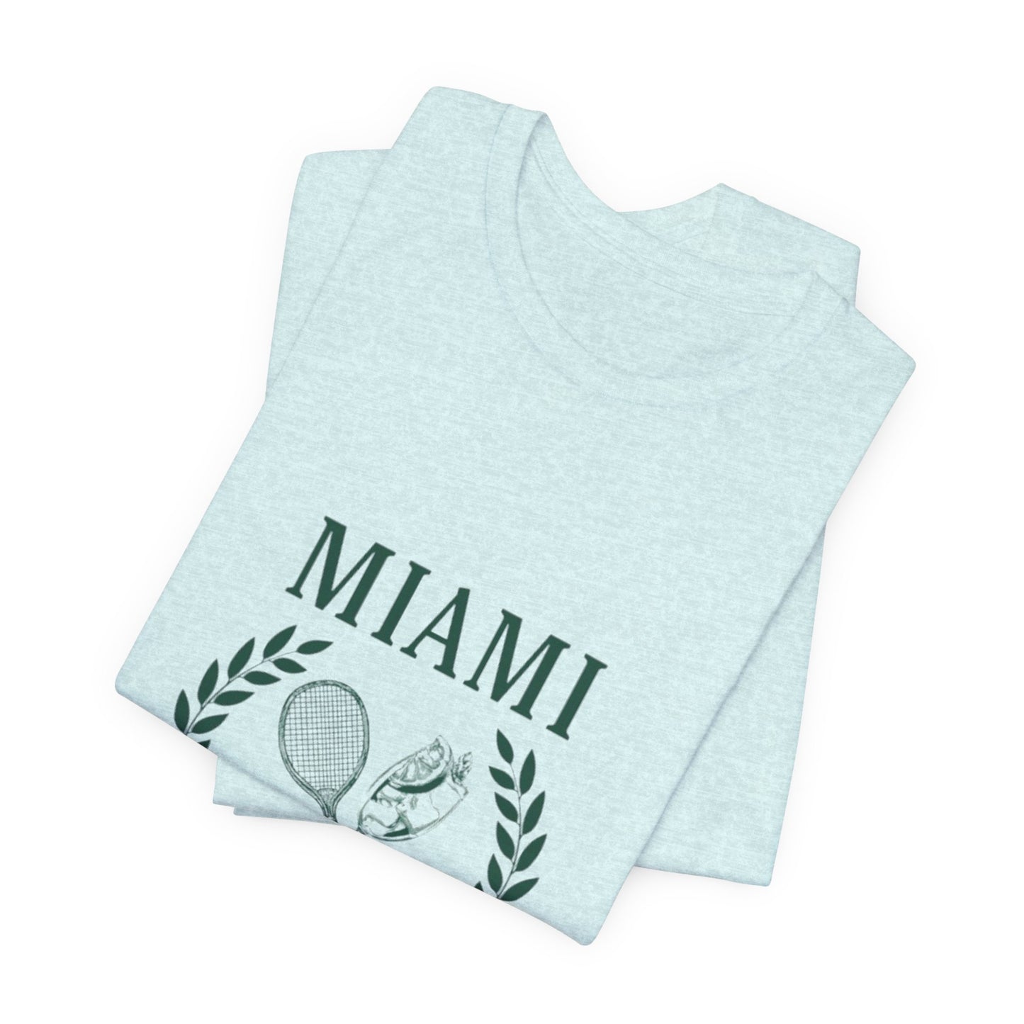 Miami Tennis Club Tee – Vintage Laurel Crest T-Shirt (Est. 2023)
