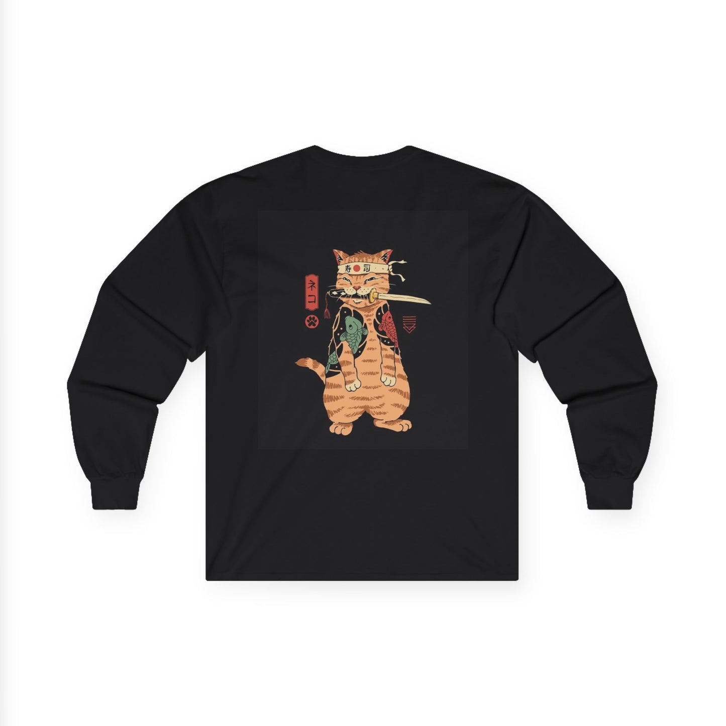 Samurai Cat Long Sleeve Tee —Samurai Cat "The Last Stand" Long Sleeve