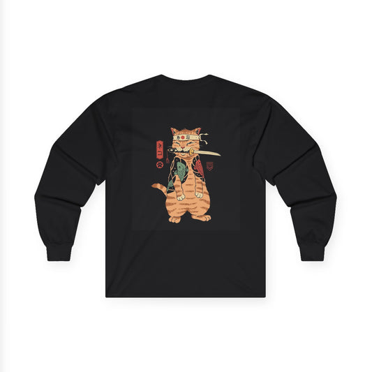 Samurai Cat Long Sleeve Tee —Samurai Cat "The Last Stand" Long Sleeve