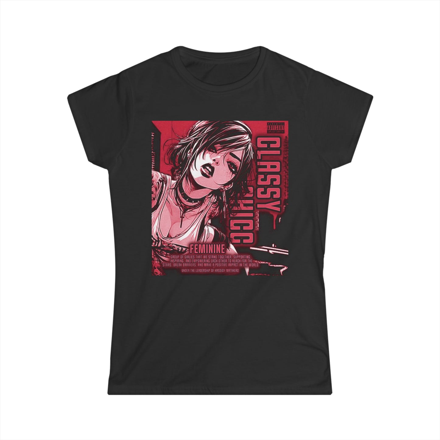 Women's Tee — "Classy & Feminine" Anime Noir Tee