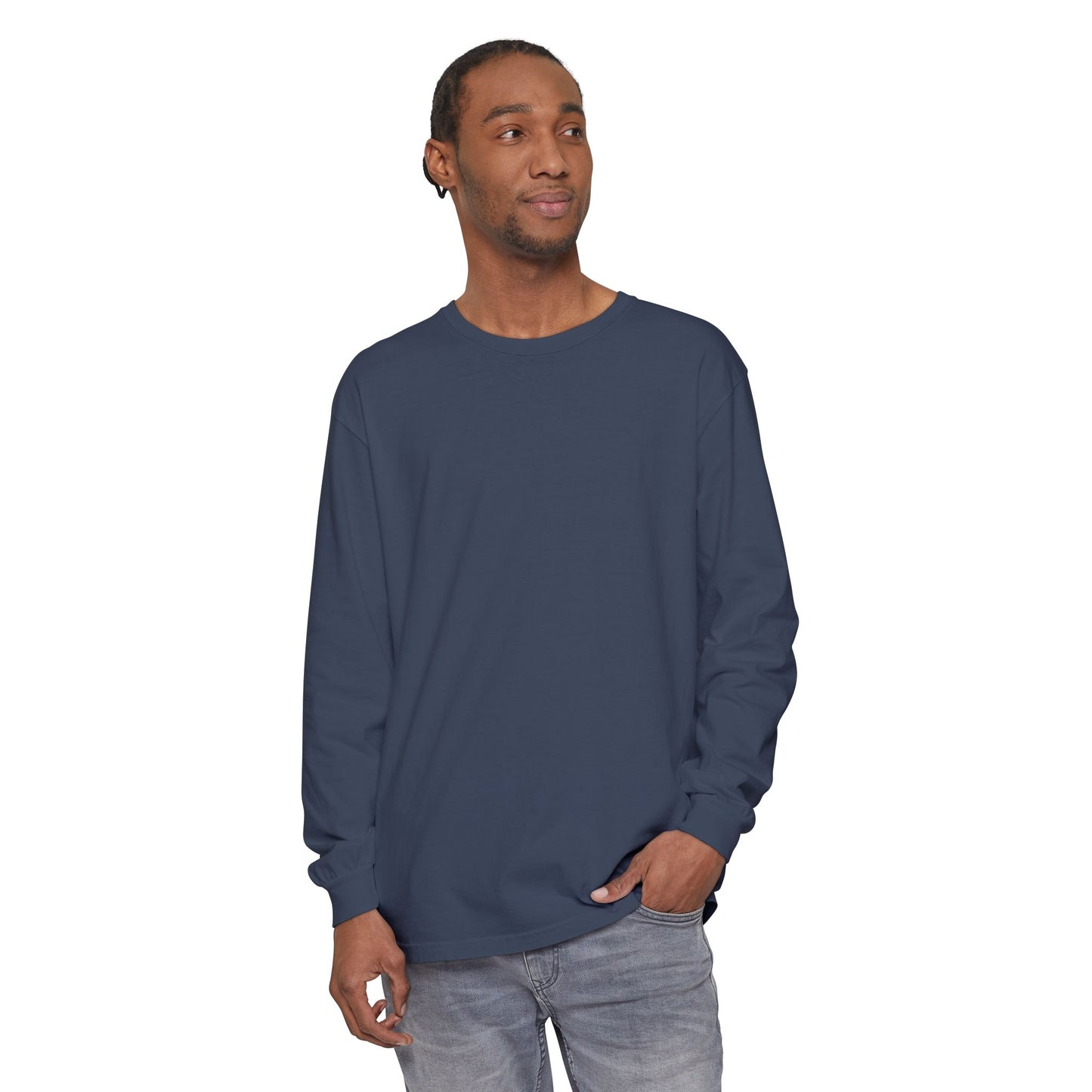 Einstein Cartoon Long Sleeve Tee - 'Good Vibes Only' Graphic