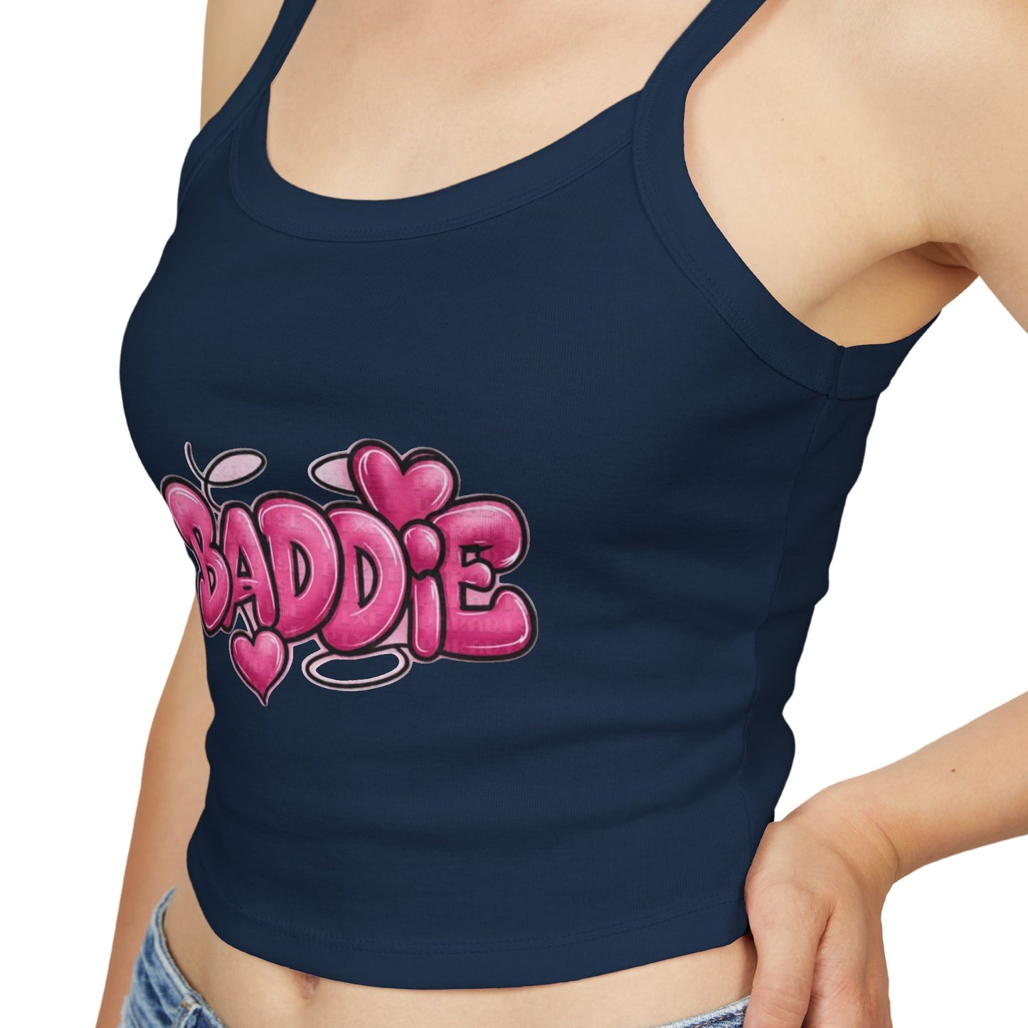 Baddie Pink Heart Crop Tank
