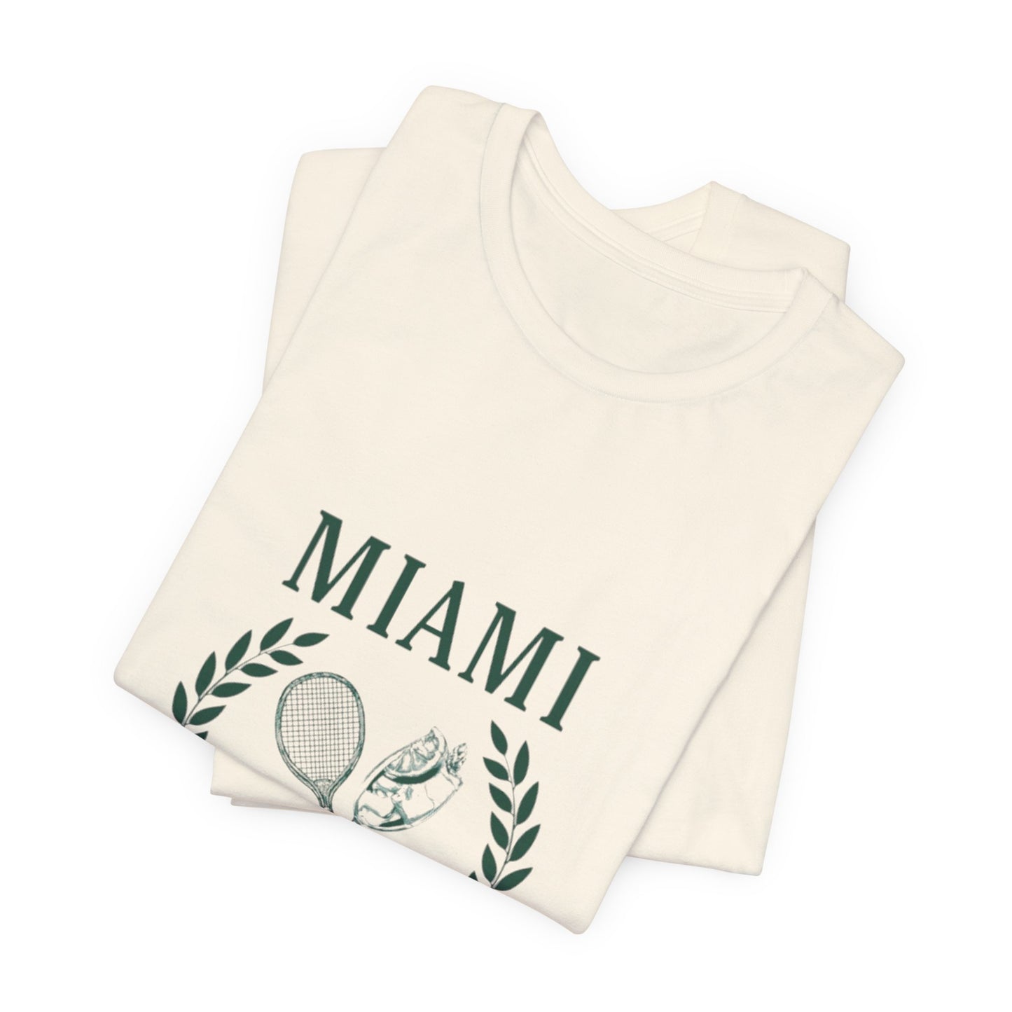 Miami Tennis Club Tee – Vintage Laurel Crest T-Shirt (Est. 2023)