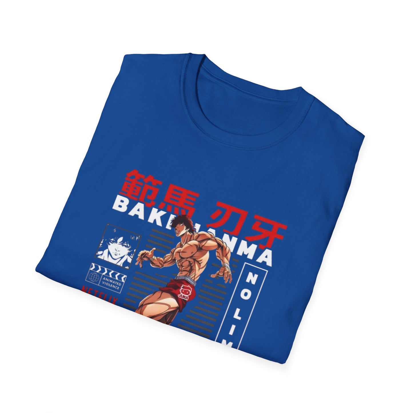 Anime Fighter T-Shirt — "Baki Hanma No Limits" Retro Martial Arts Design
