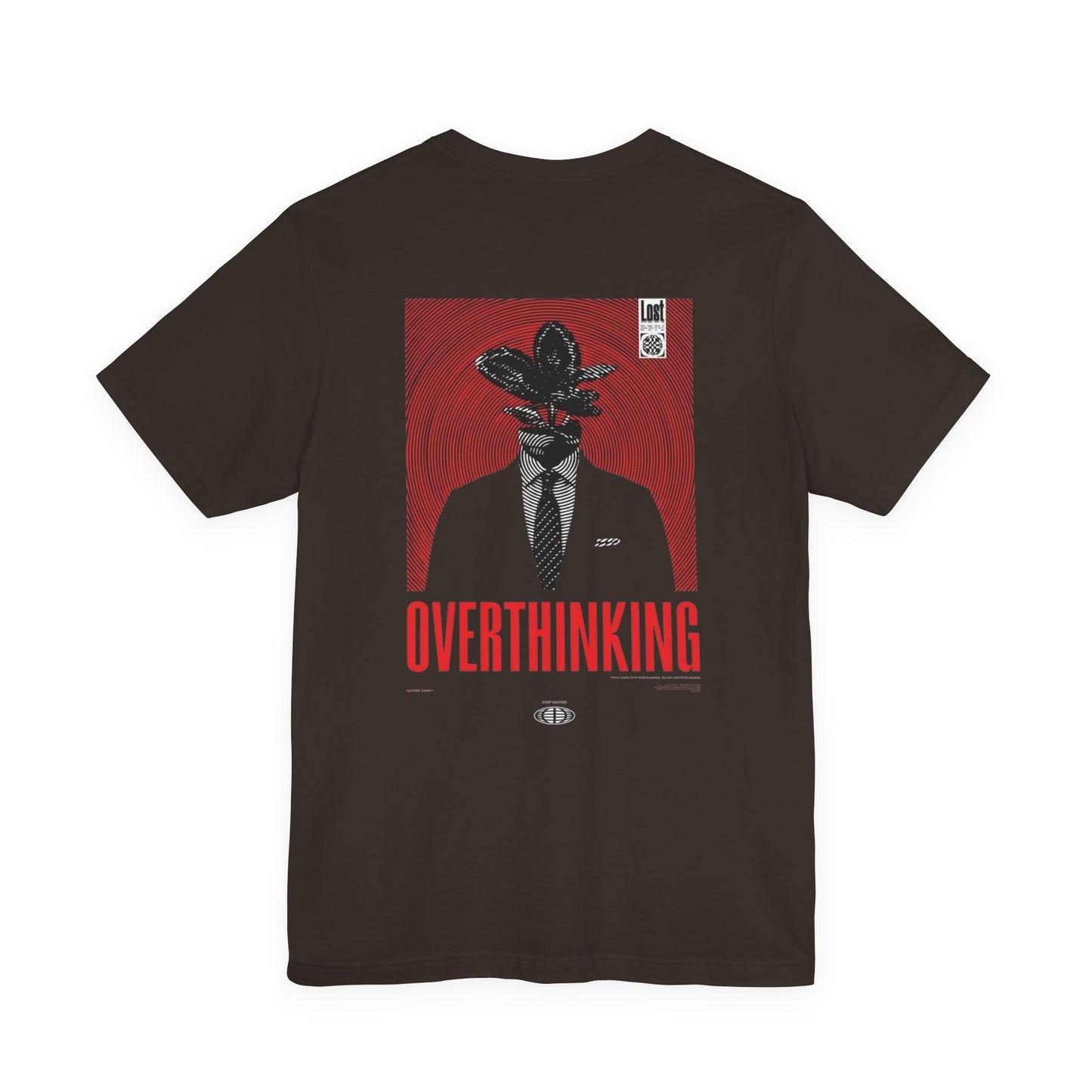Overthinking Graphic Tee — Surreal Suit Back Print