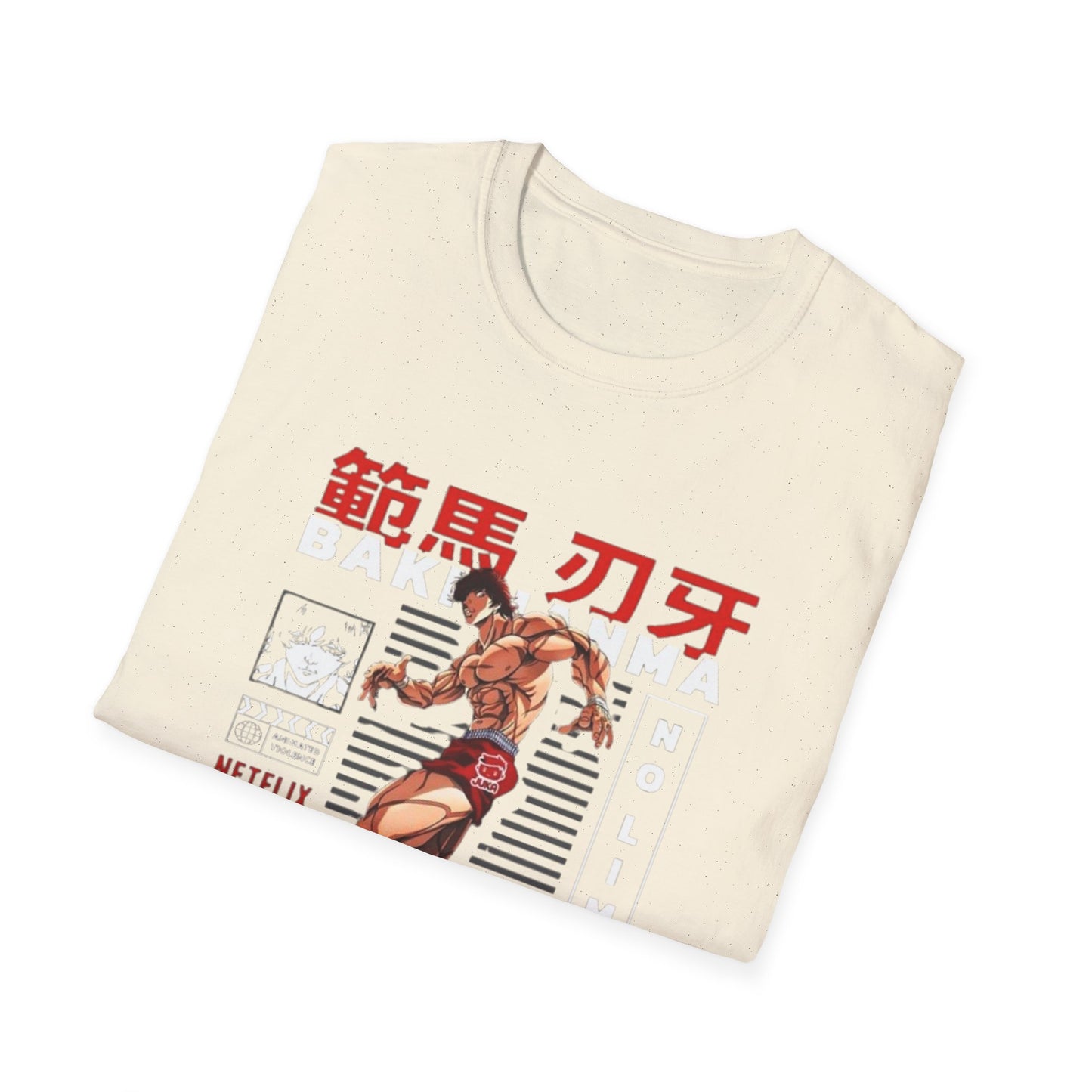 Anime Fighter T-Shirt — "Baki Hanma No Limits" Retro Martial Arts Design