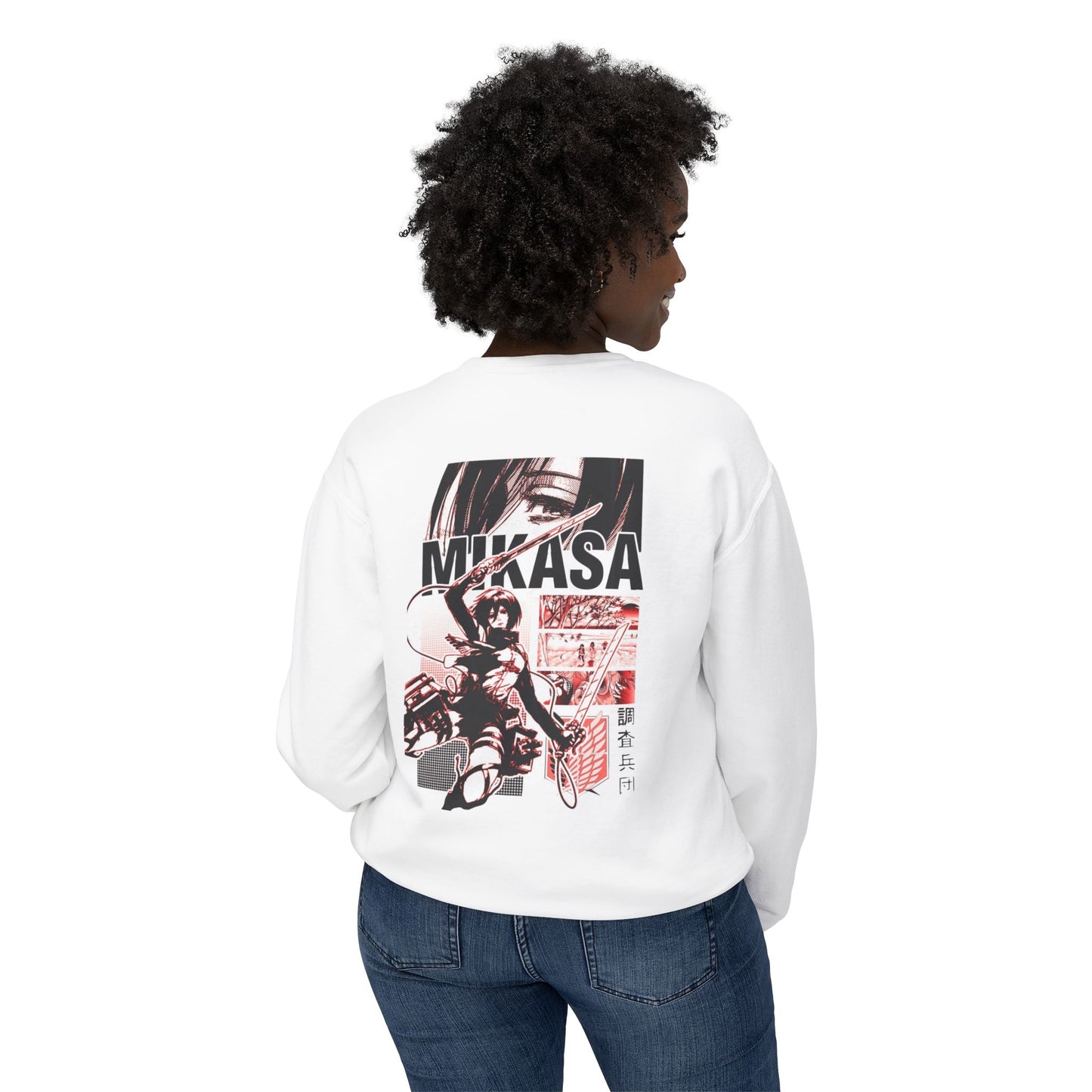 Mikasa Anime Crewneck Sweatshirt — Vintage Manga Graphic For Women